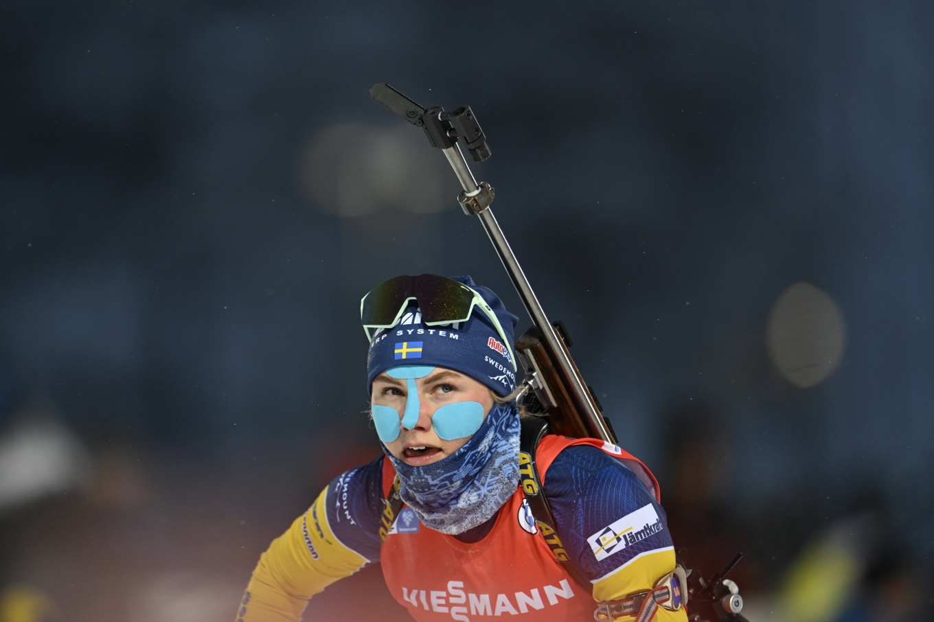 Skidskyttetalangen Tilda Johansson bryter med A-landslaget. Arkivbild. Foto: Pontus Lundahl/TT