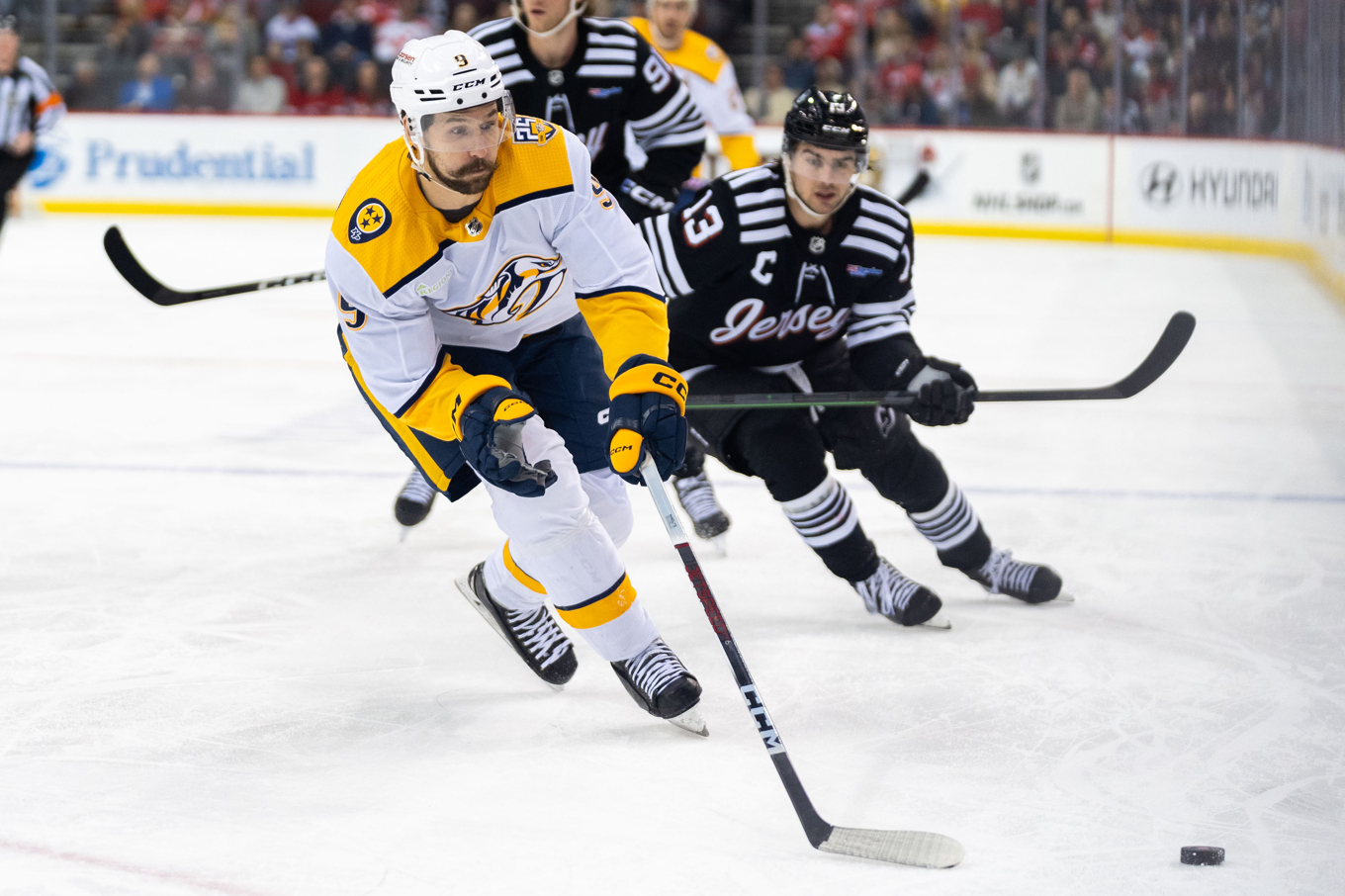 Nashvilles Filip Forsberg jagar en plats i NHL-slutspelet. Foto: Peter K. Afriyie/AP/TT