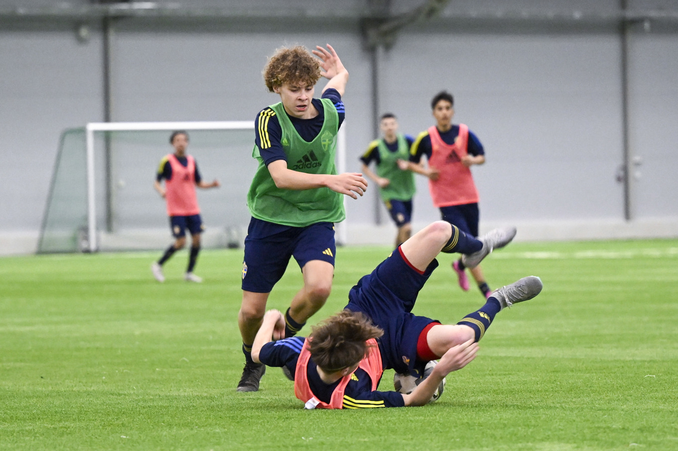 Vincent Seger Ibrahimović när han tränade med P16-landslaget på Bosön nyligen. Foto: Perla Gow/TT