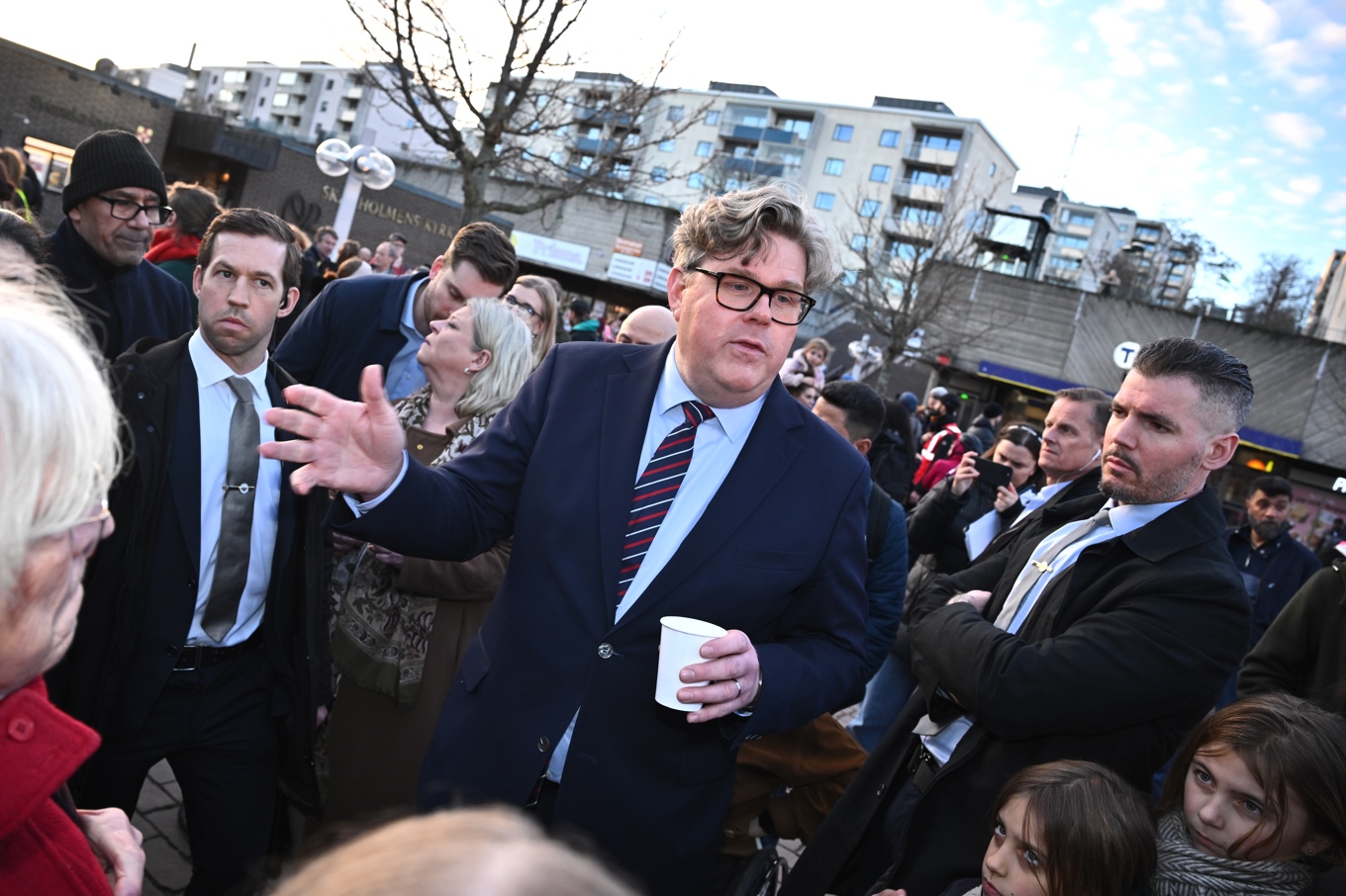 Justitieminister Gunnar Strömmer (M) besökte Skärholmen på onsdagen. Arkivbild. Foto: Claudio Bresciani/TT