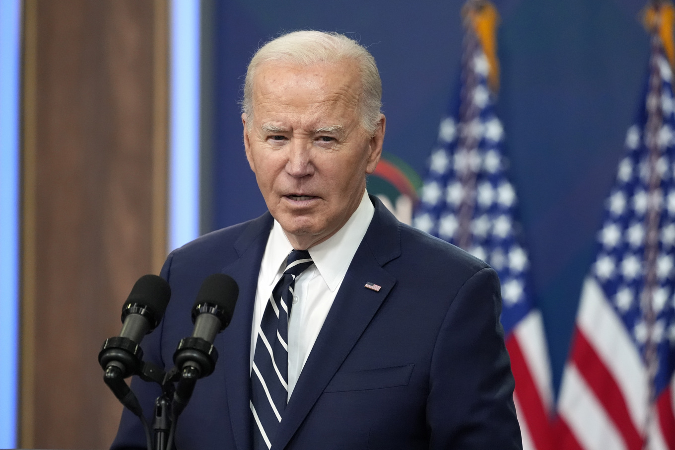 USA:s president Joe Biden pressas om en stor stålaffär. Arkivbild. Foto: Alex Brandon/AP/TT