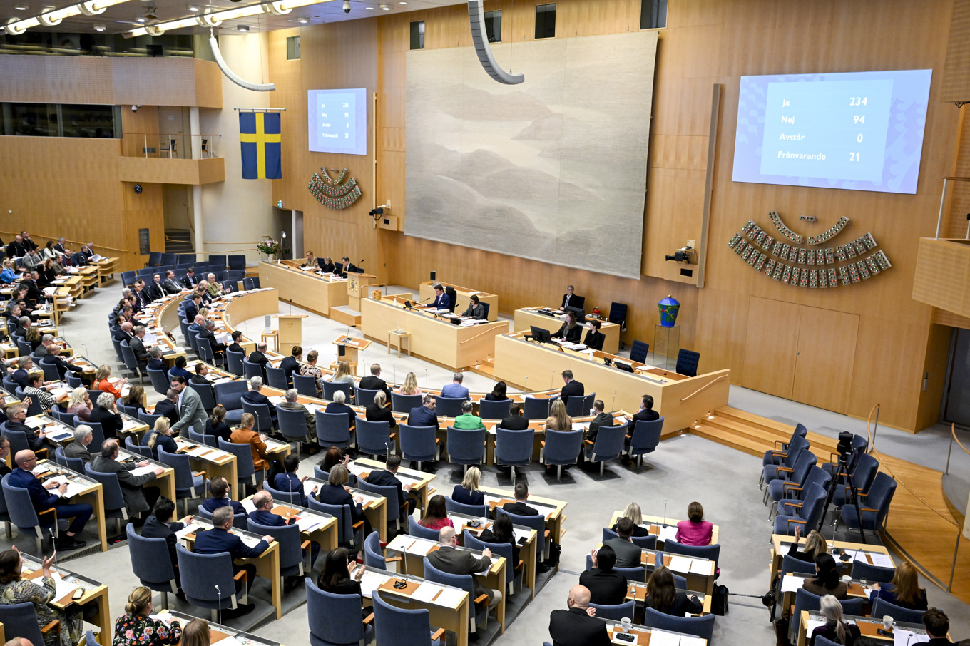 På onsdagseftermiddagen röstades en ny könstillhörighetslag igenom. Foto: Jessica Gow/TT