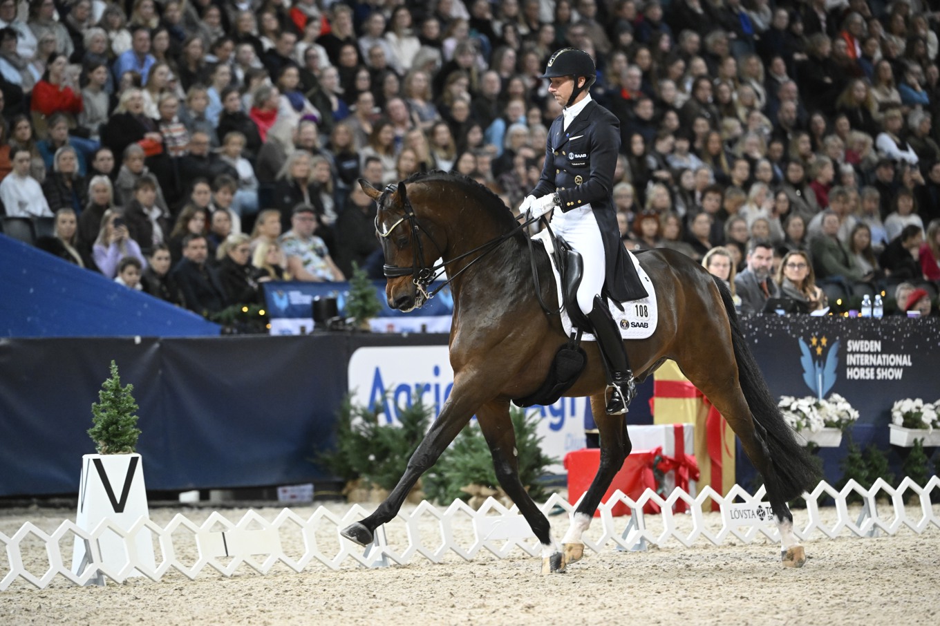 Patrik Kittel och Touchdown kom tvåa i världscupfinalens grand prix. På fredag avgörs küren, det fria programmet. Arkivbild. Foto: Fredrik Sandberg/TT