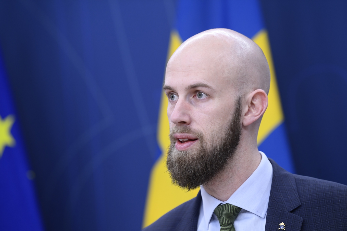 Carl-Oskar Bohlin (M), minister för civilt försvar, har KU-anmälts i samband med att en kvinna blev av med sitt jobb på Energimyndigheten på grund av engagemang i en klimatgrupp. Arkivbild. Foto: Samuel Steén/TT