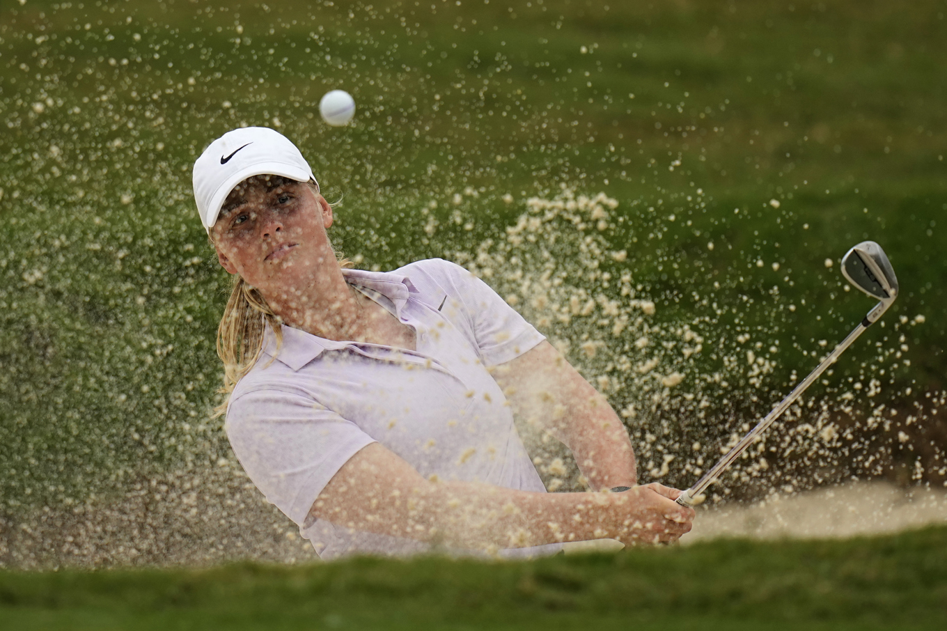 Maja Stark ligger delad femma, tre slag efter de båda som leder, efter andra rundan i tourtävlingen i Texas. Foto: Eric Gay/AP/TT