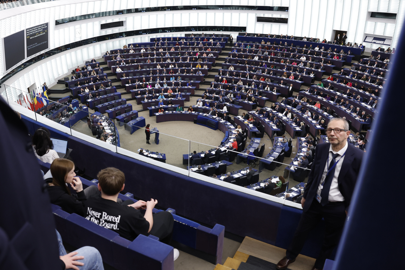 Utsikt ner över EU-parlamentets ledamöter i Strasbourg. Arkivbild. Foto: Jean-Francois Badias/AP/TT