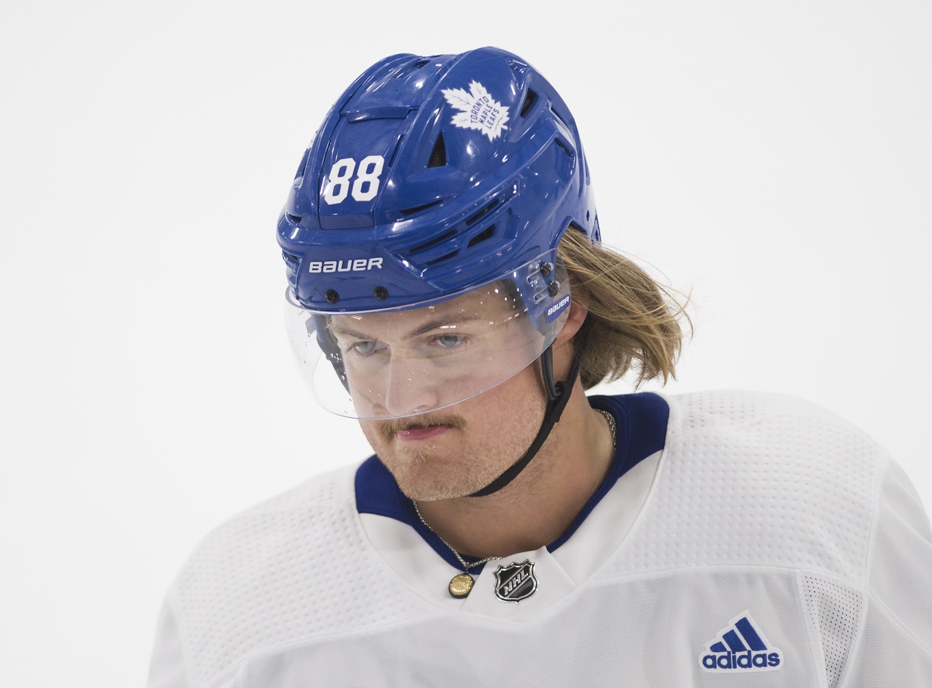 Inte heller i Torontos tredje slutspelsmöte mot Boston kom svenske William Nylander till spel. Arkivbild. Foto: Nathan Denette/AP/TT