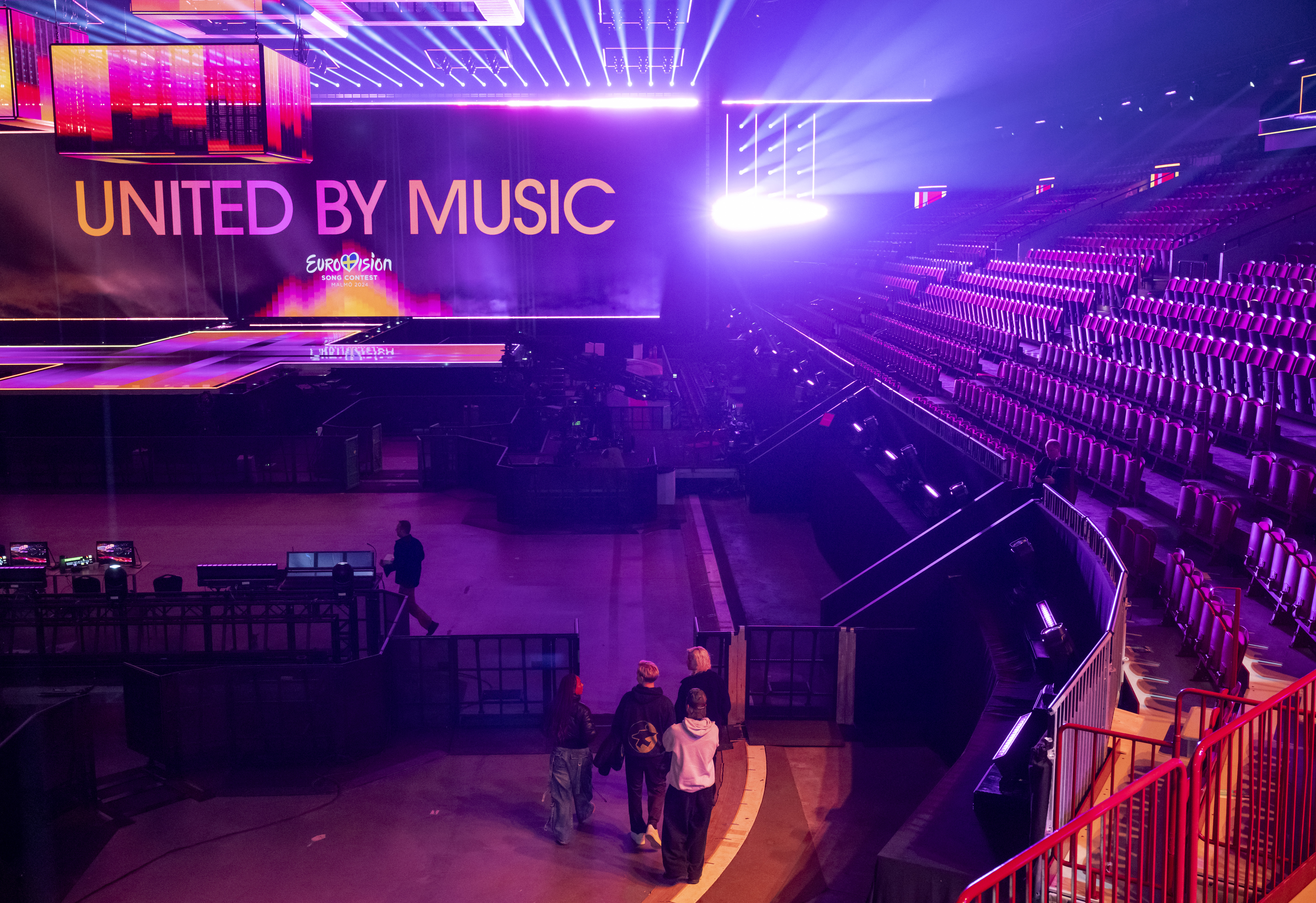 Eurovisionscenen är klar, men hur många volontärer finns på plats när tävlingarna börjar? Arkivbild. Foto: Johan Nilsson/TT