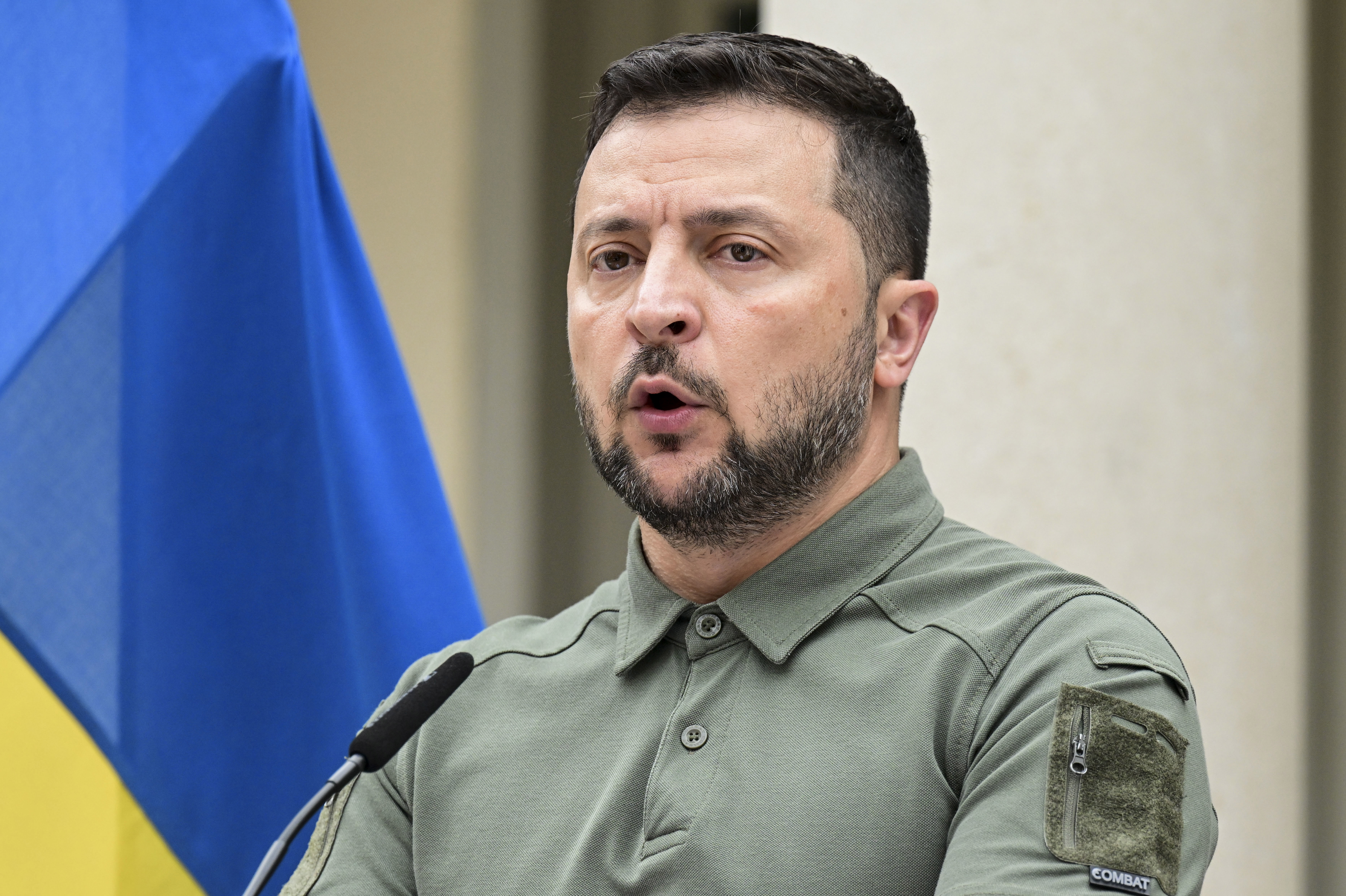 Ukrainas president Volodymyr Zelenskyj säger i en intervju med AFP att det finns stora brister i Ukrainas luftförsvar. Arkivbild. Foto: Jonas Ekströmer/TT