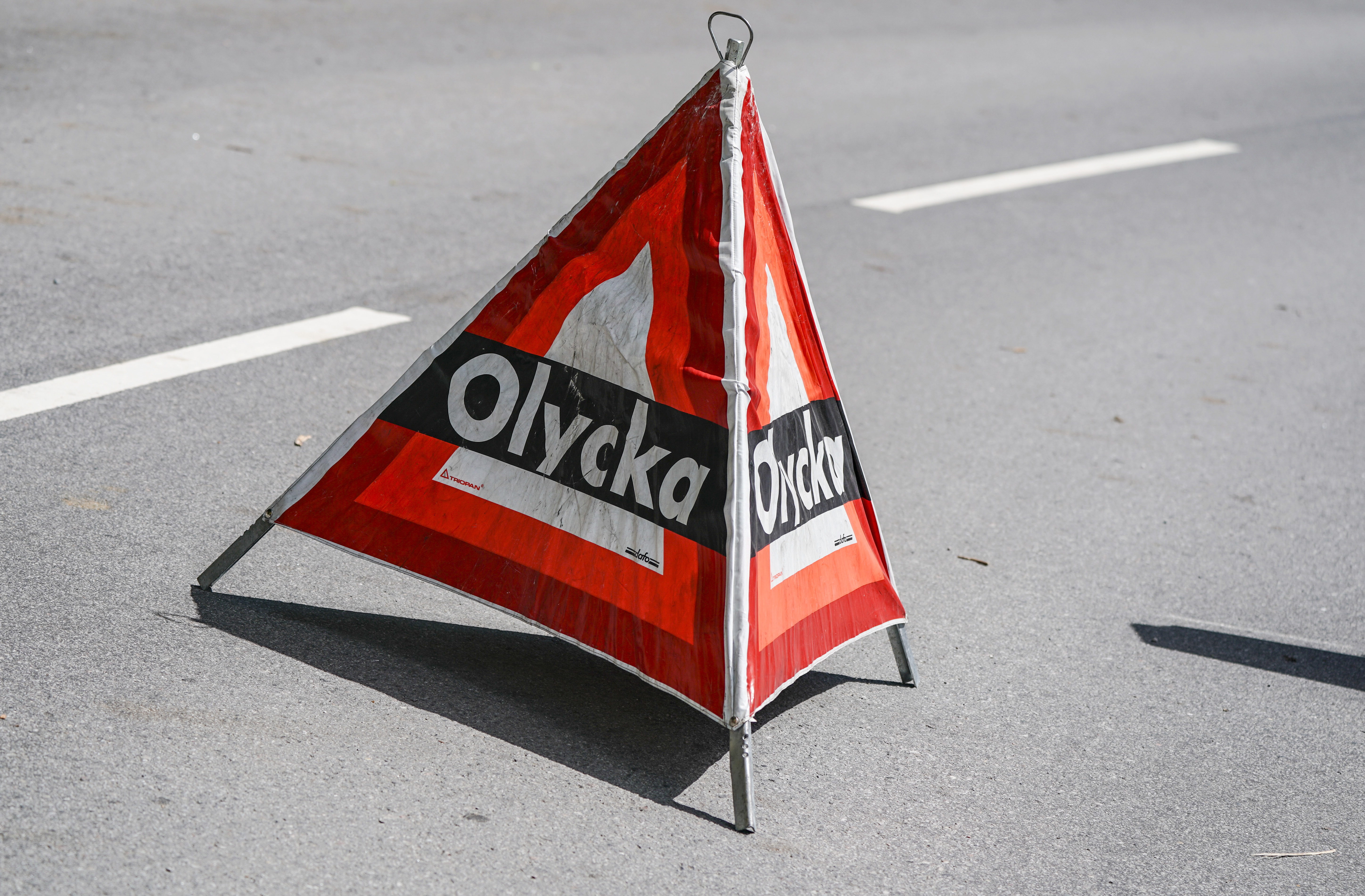 En olycka med en polisbil har inträffat i centrala Karlskrona. Foto: Johan Nilsson/TT