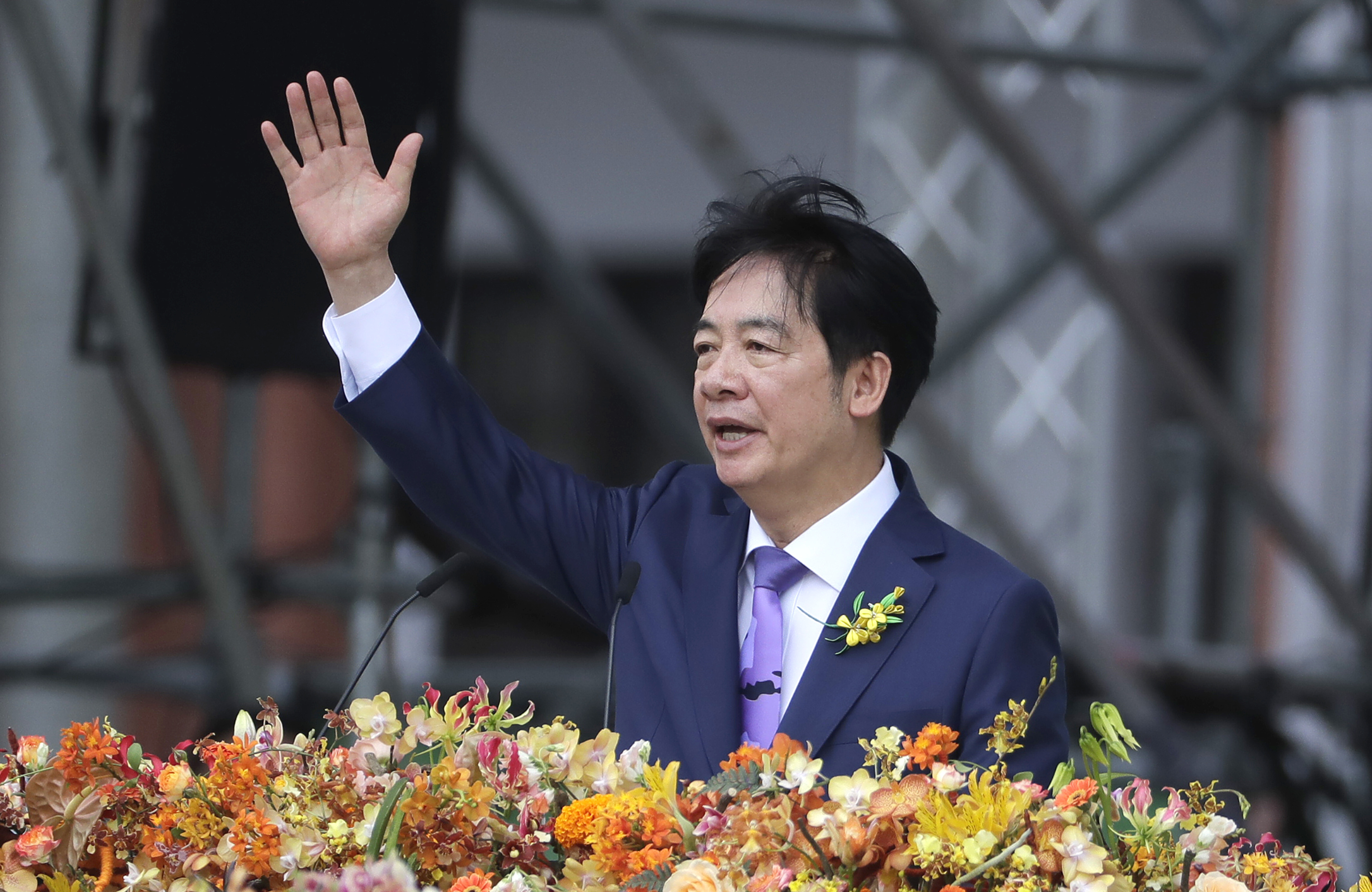 Taiwans nya president Lai Ching-Te svors in för tre dagar sedan – nu lanserar Kina en militärövning som ska omringa ön. Arkivbild. Foto: Chiang Ying-ying/AP/TT