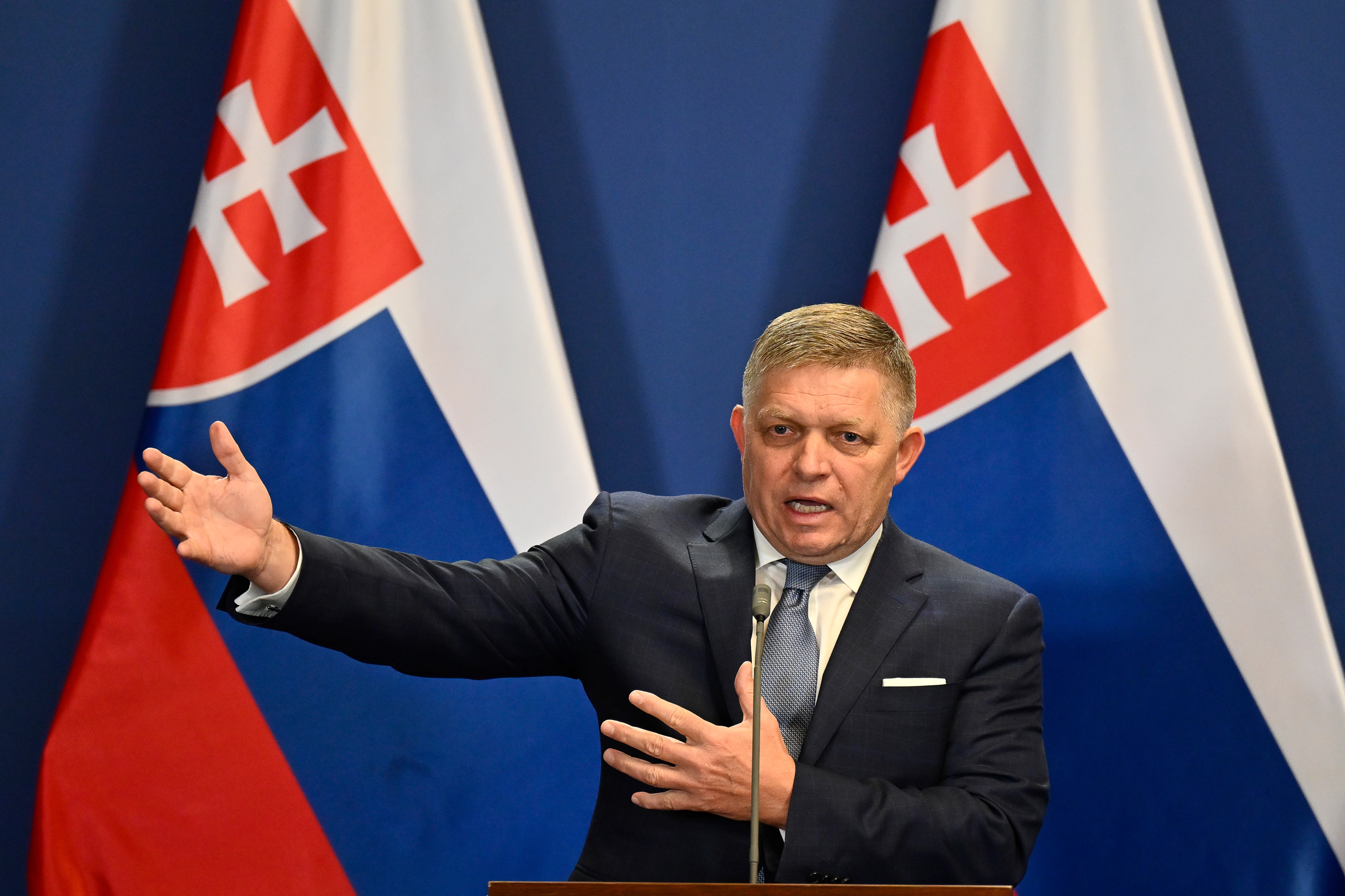 Slovakiens premiärminister Robert Fico, fotograferad i januari. Arkivbild. Foto: Denes Erdos/AP/TT