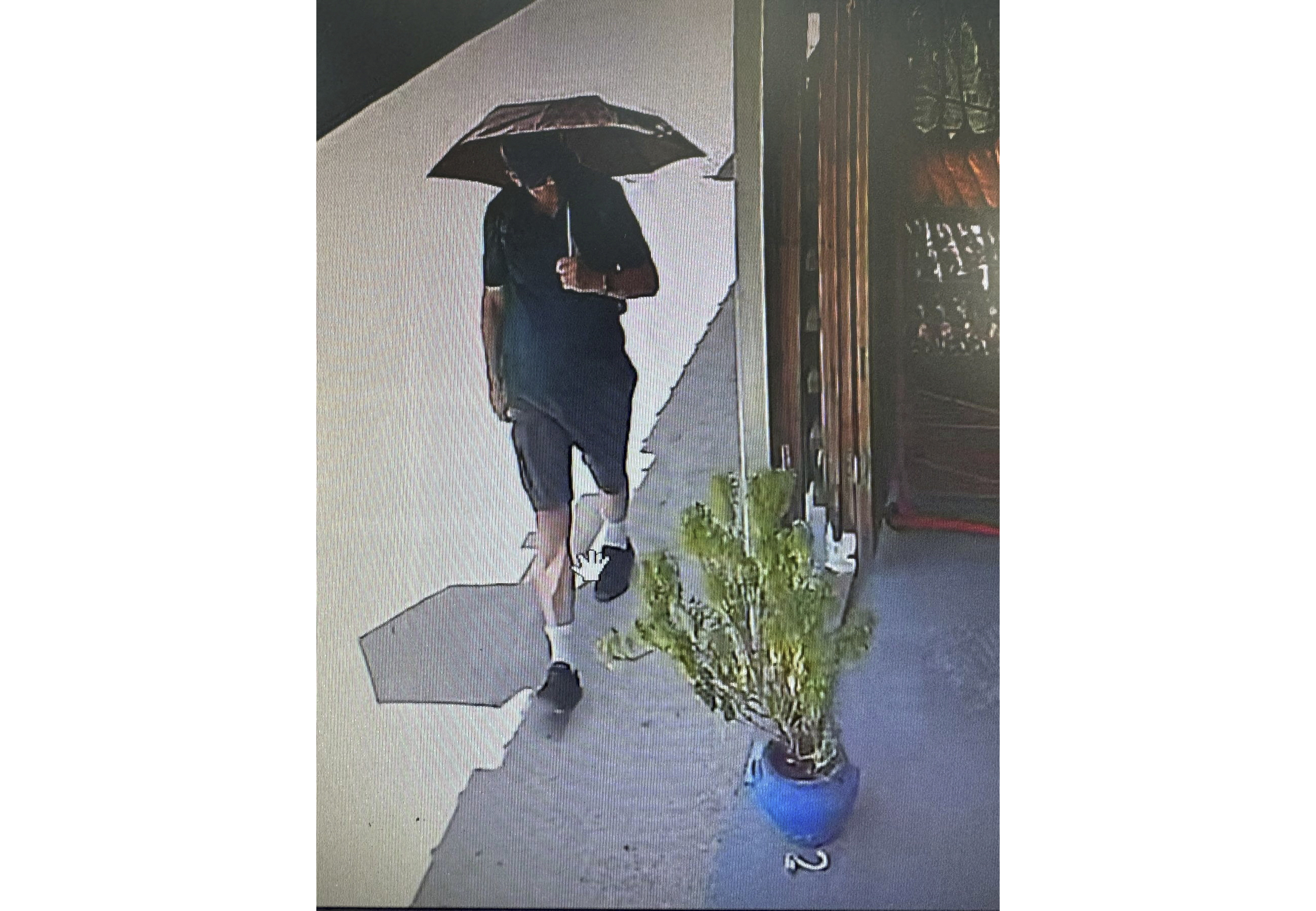 Den här bilden från en övervakningskamera i onsdags är den sista kända av Michael Mosley, som varit försvunnen i fyra dagar i den grekiska övärlden. Foto: Handout/Reuters/TT