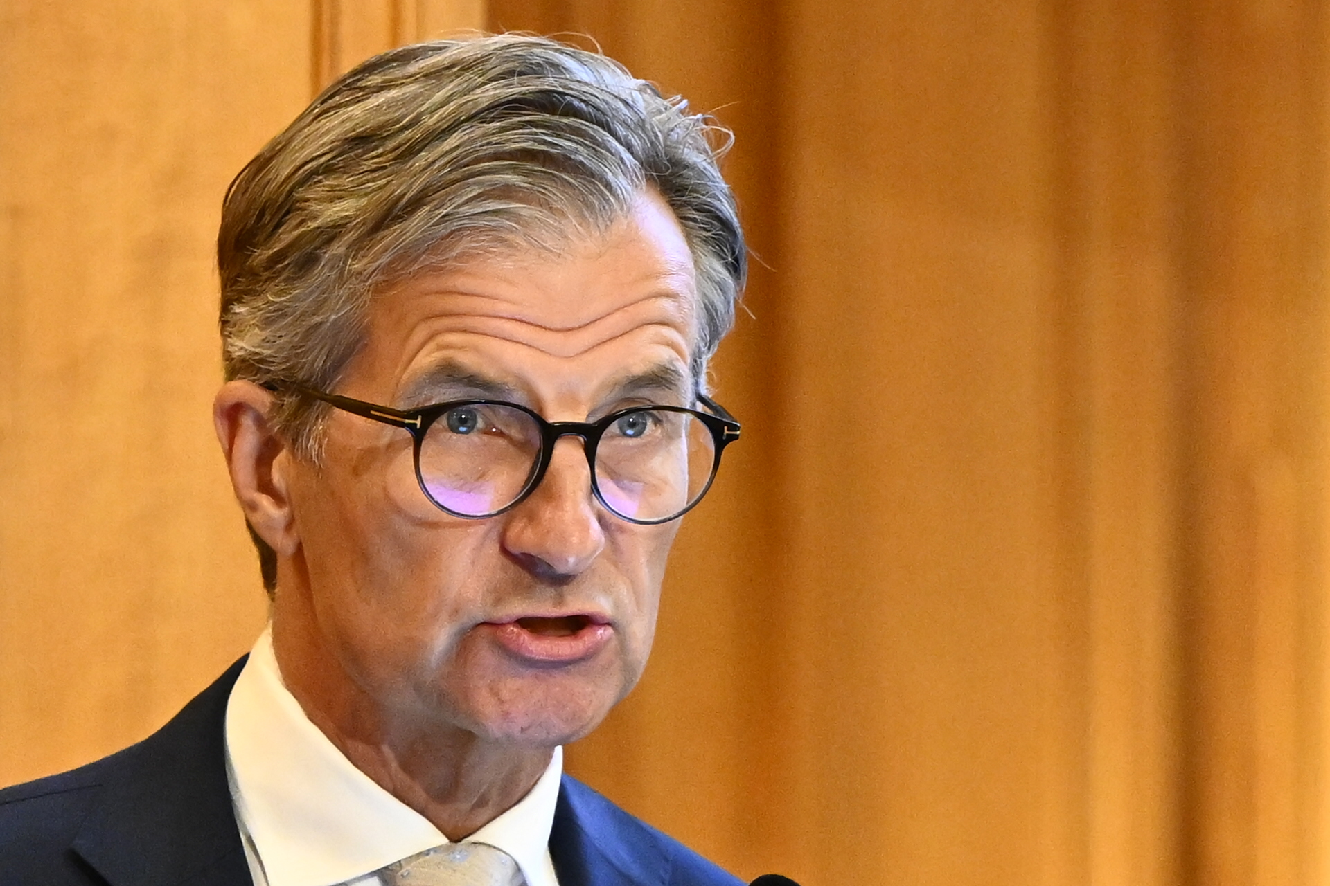 Riksbankschef Erik Thedéen håller noga koll på inflationen inför räntebesked. Arkivbild. Foto: Anders Wiklund/TT