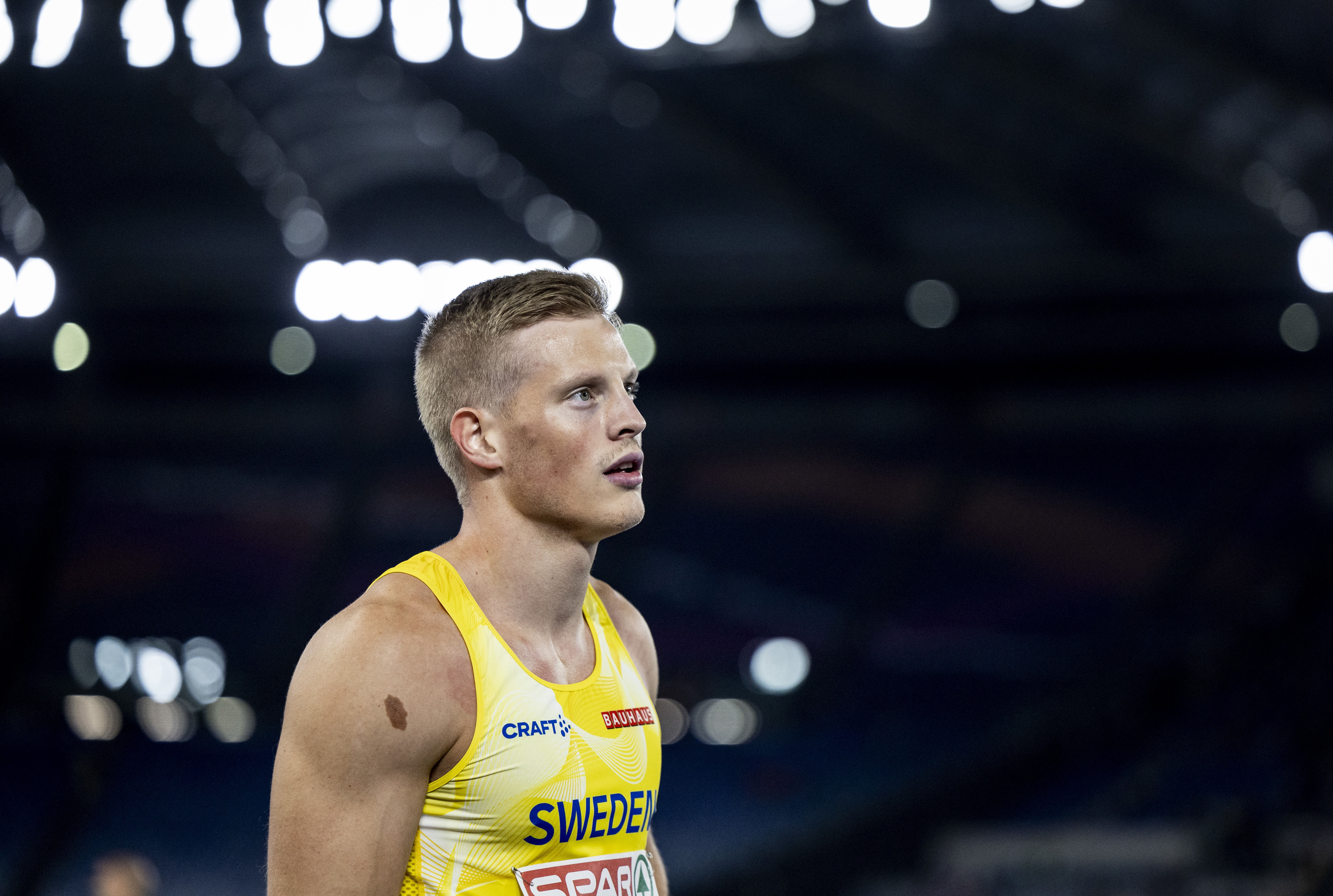 Henrik Larsson kom på fjärde plats herrarnas final på 100 meter under friidrotts-EM, nu är han uttagen till OS i Paris. Arkivbild. Foto: Christine Olsson/TT