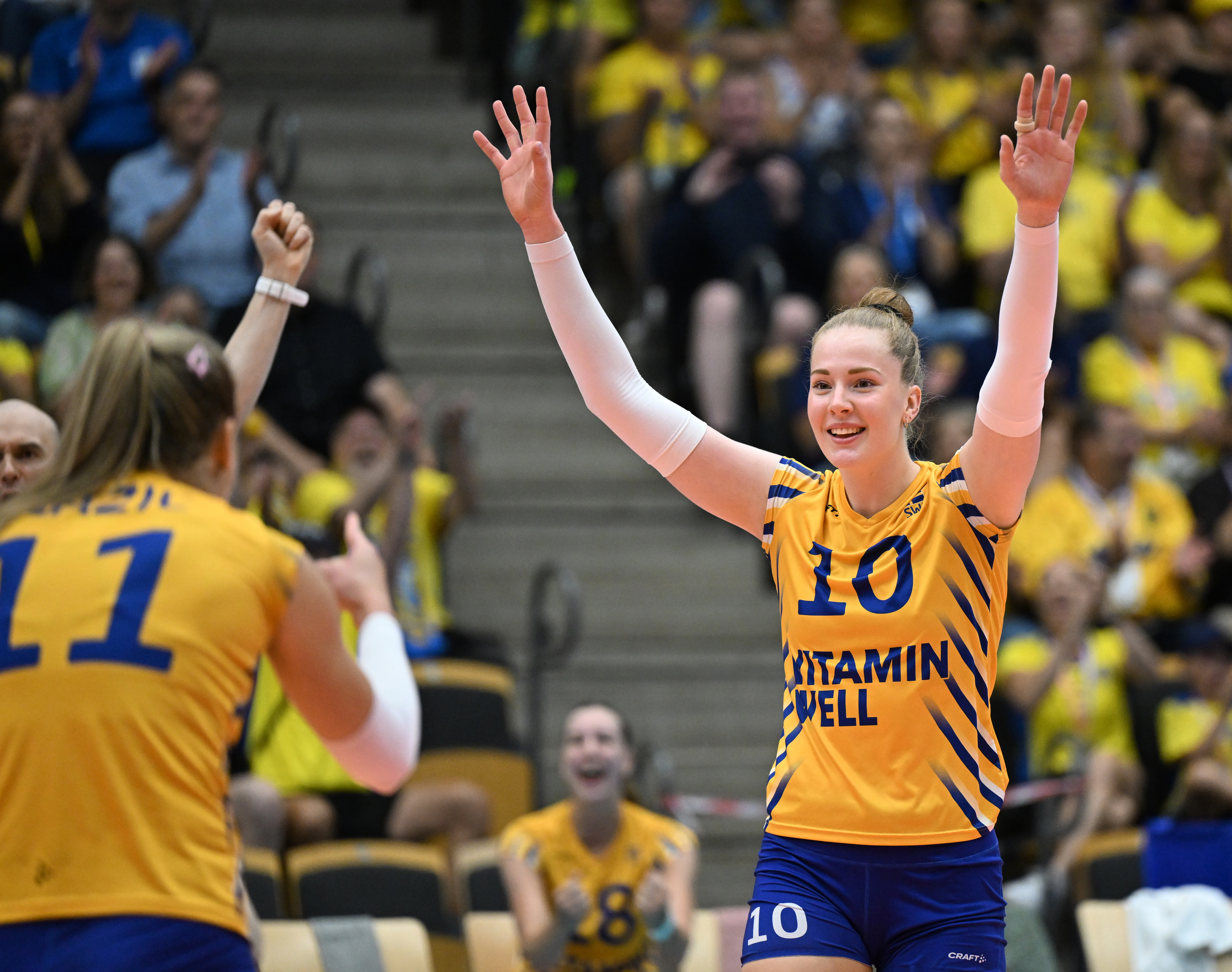 Volleybolldamerna, med stjärnan Isabelle Haak i spetsen, spelar final i Golden League. Arkivbild. Foto: Henrik Eberlund/TT