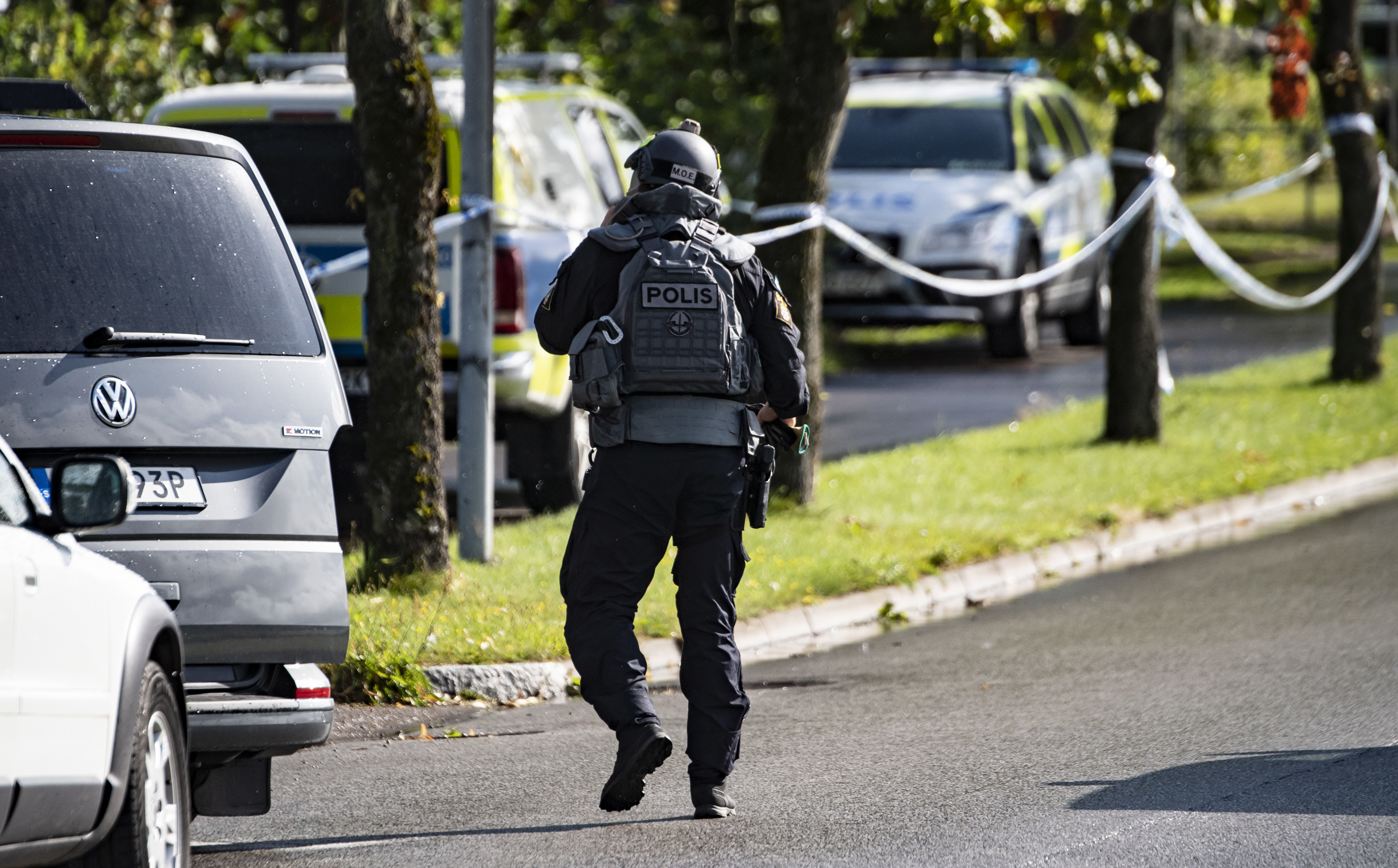 Polisens regionala insatsstyrka slog till mot ett flertal adresser i Växjö under måndagen. Arkivbild. Foto: Johan Nilsson/TT