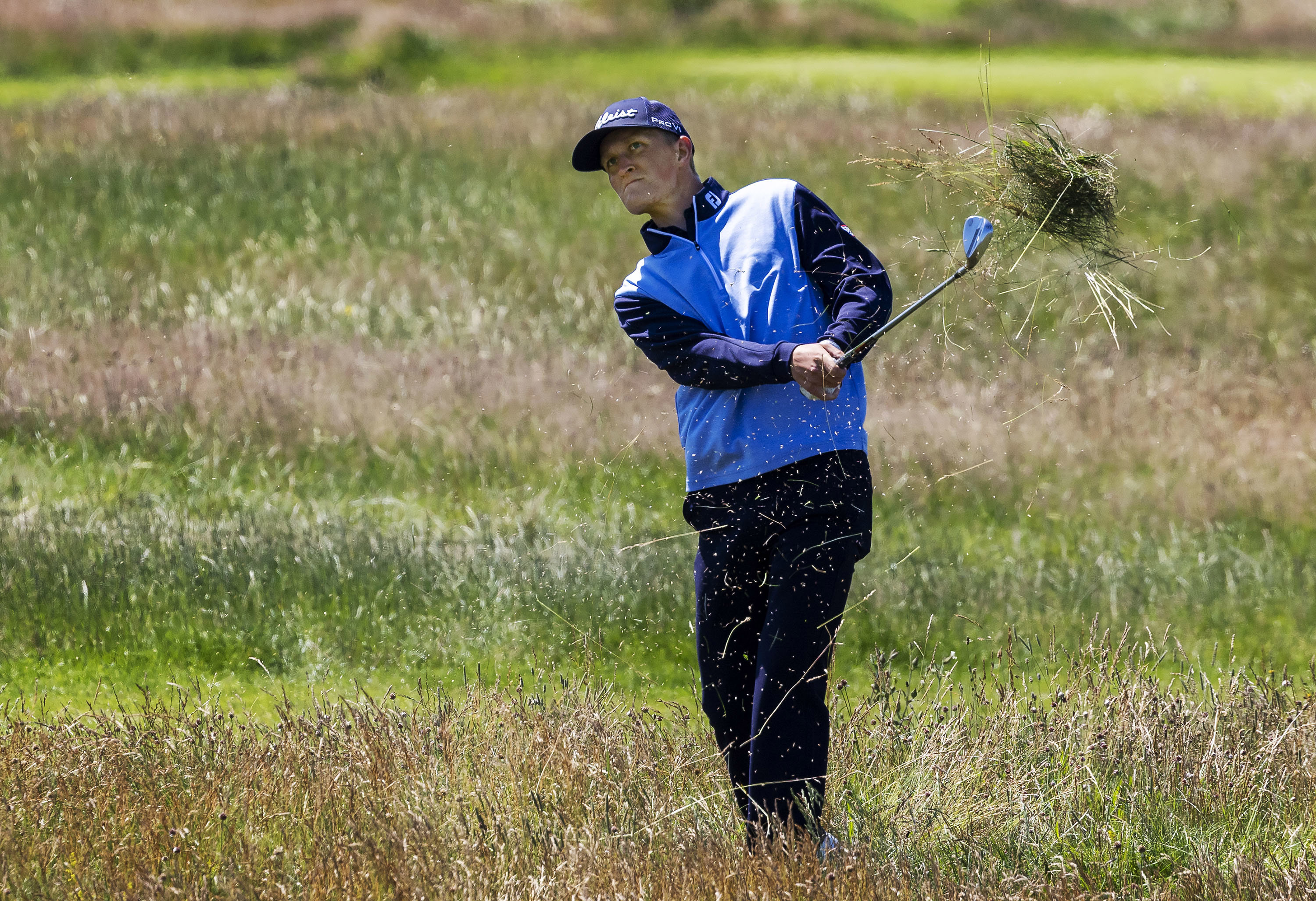 Marcus Kinhult spelar bra golf i Nederländerna. Arkivbild. Foto: Christer Höglund/TT