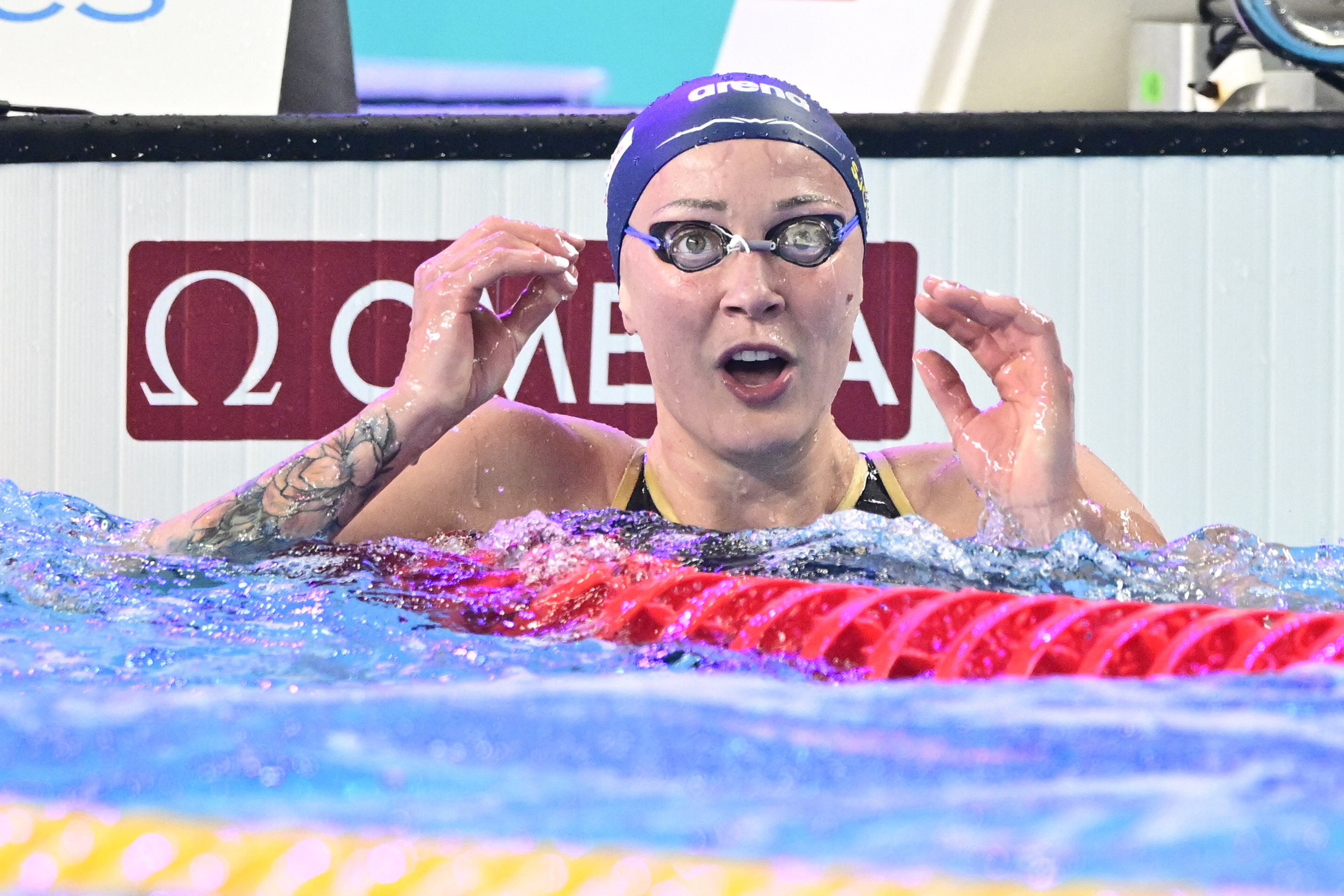 Sarah Sjöström var snabbast på 100 meter fritt i Rom. Arkivbild. Foto: Jonas Ekströmer/TT