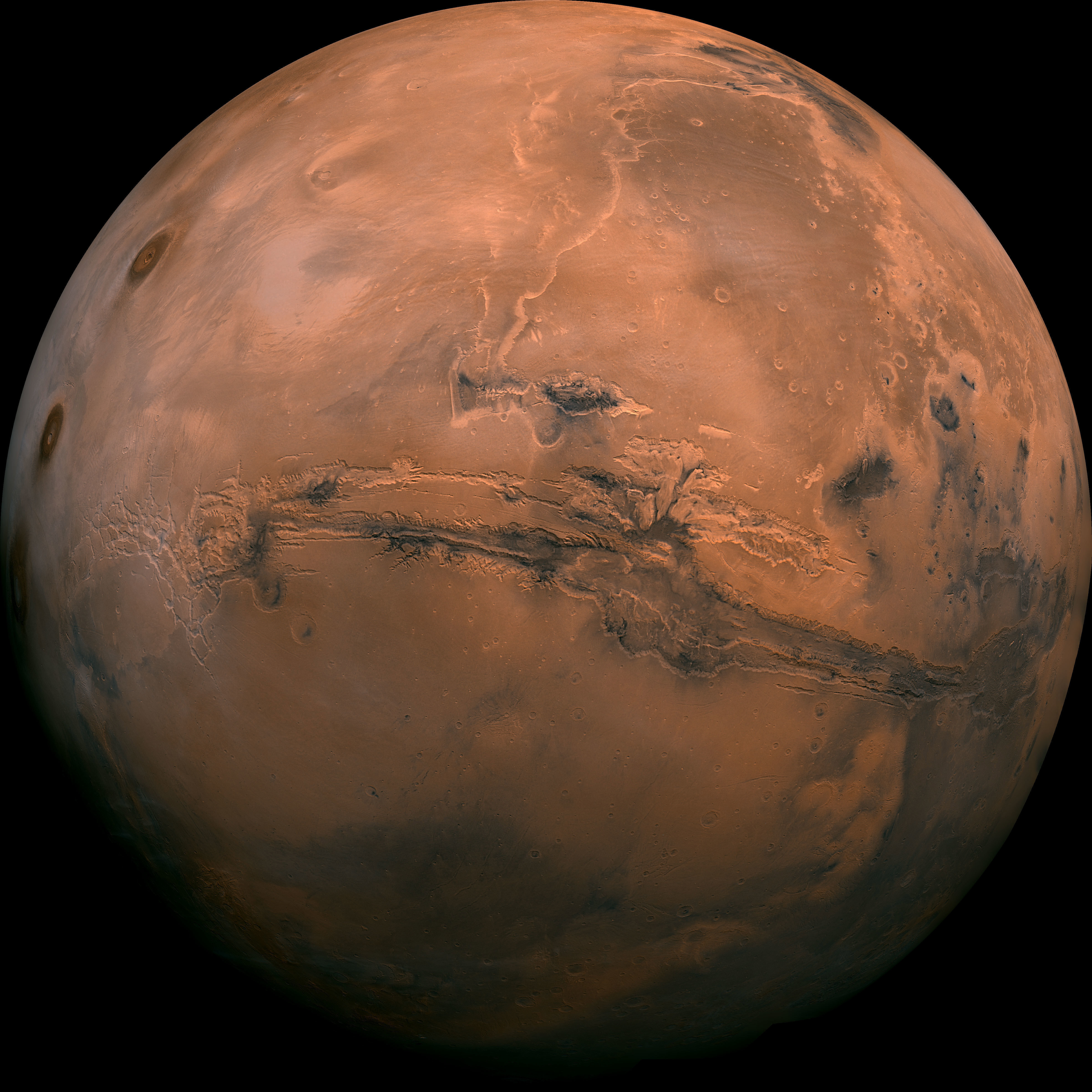 Nya forskarfynd från Nasa visar att många fler meteoriter träffar planeten Mars än man tidigare trott. Arkivbild. Foto: Nasa/AP/TT