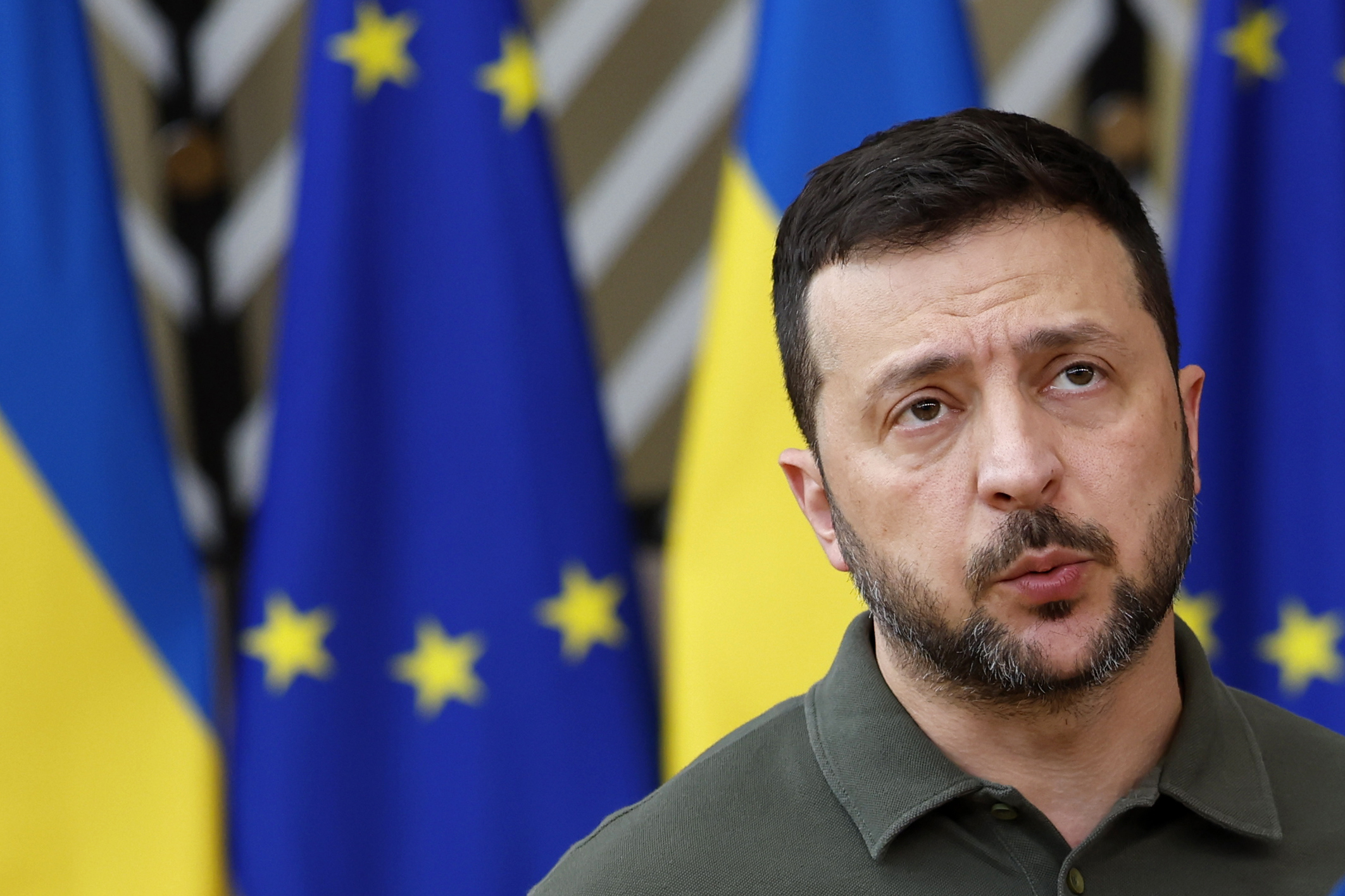 Ukrainas president Volodymyr Zelenskyj skulle avsättas, enligt säkerhetstjänsten SBU. Arkivbild. Foto: Geert Vanden Wijngaert/AP/TT