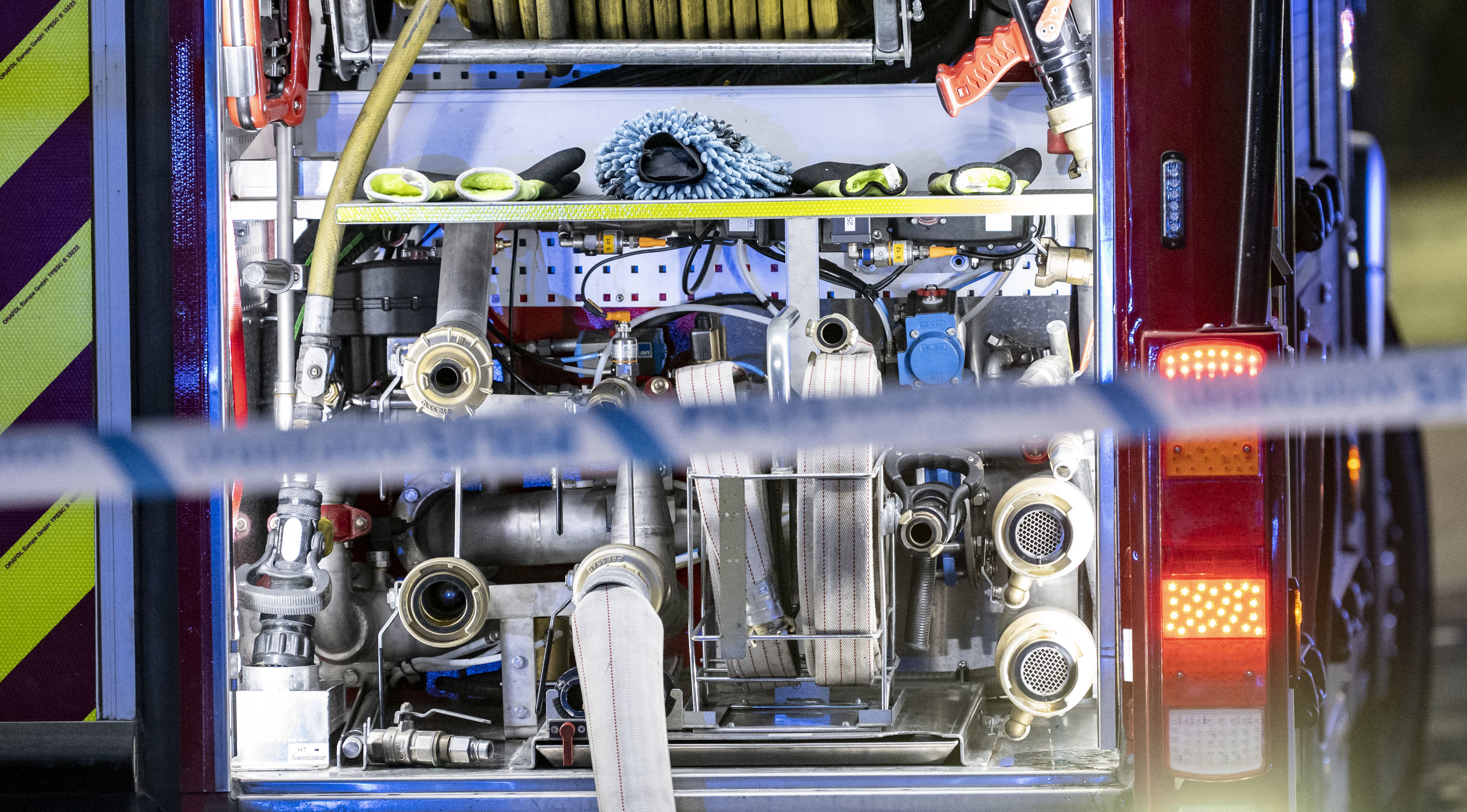 En person skadades i en kraftig brand under natten till lördagen. Arkivbild. Foto: Johan Nilsson/TT