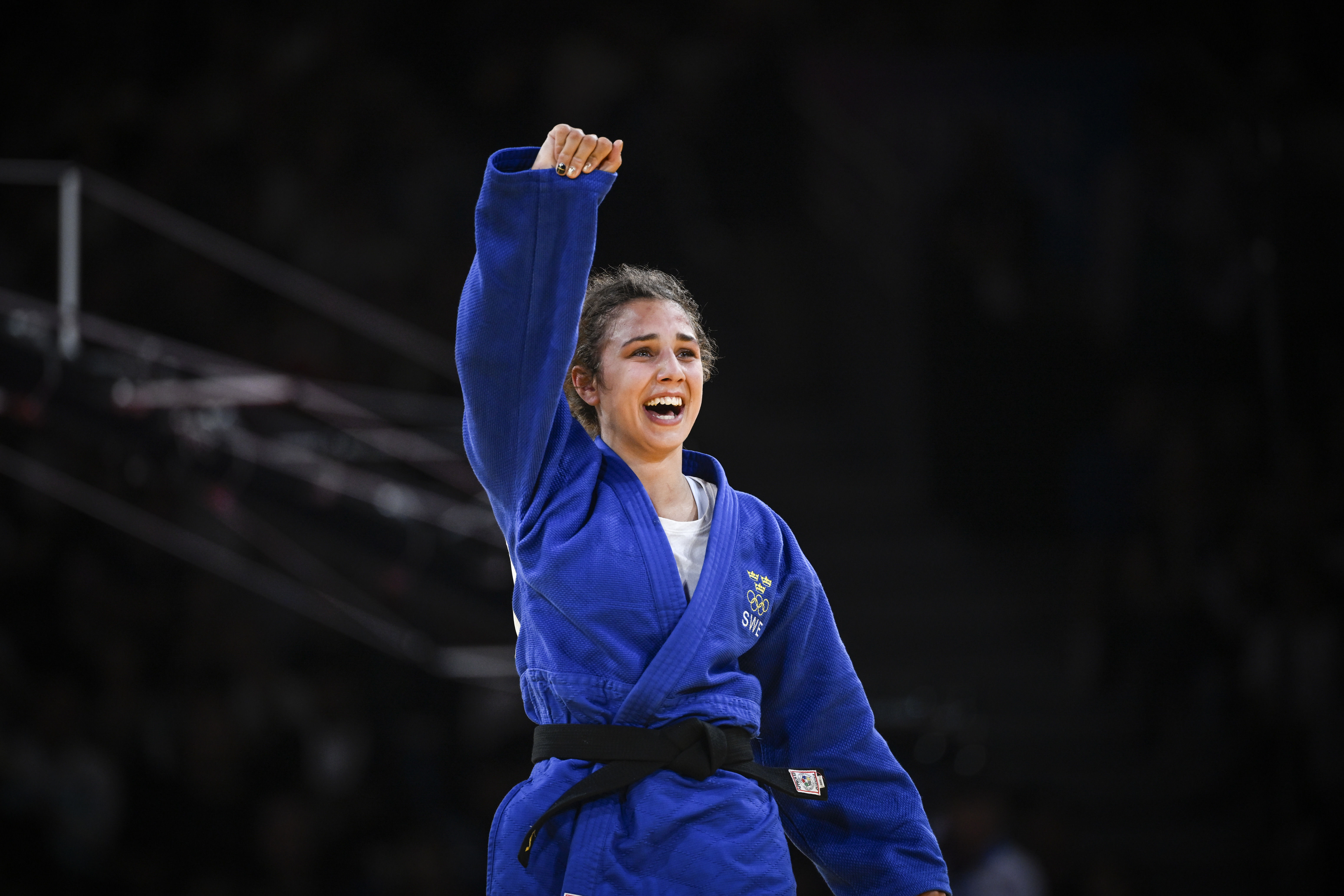 Judokan Tara Babulfath tog OS-brons i 48-kilosklassen i Paris. Foto: Pontus Lundahl/TT