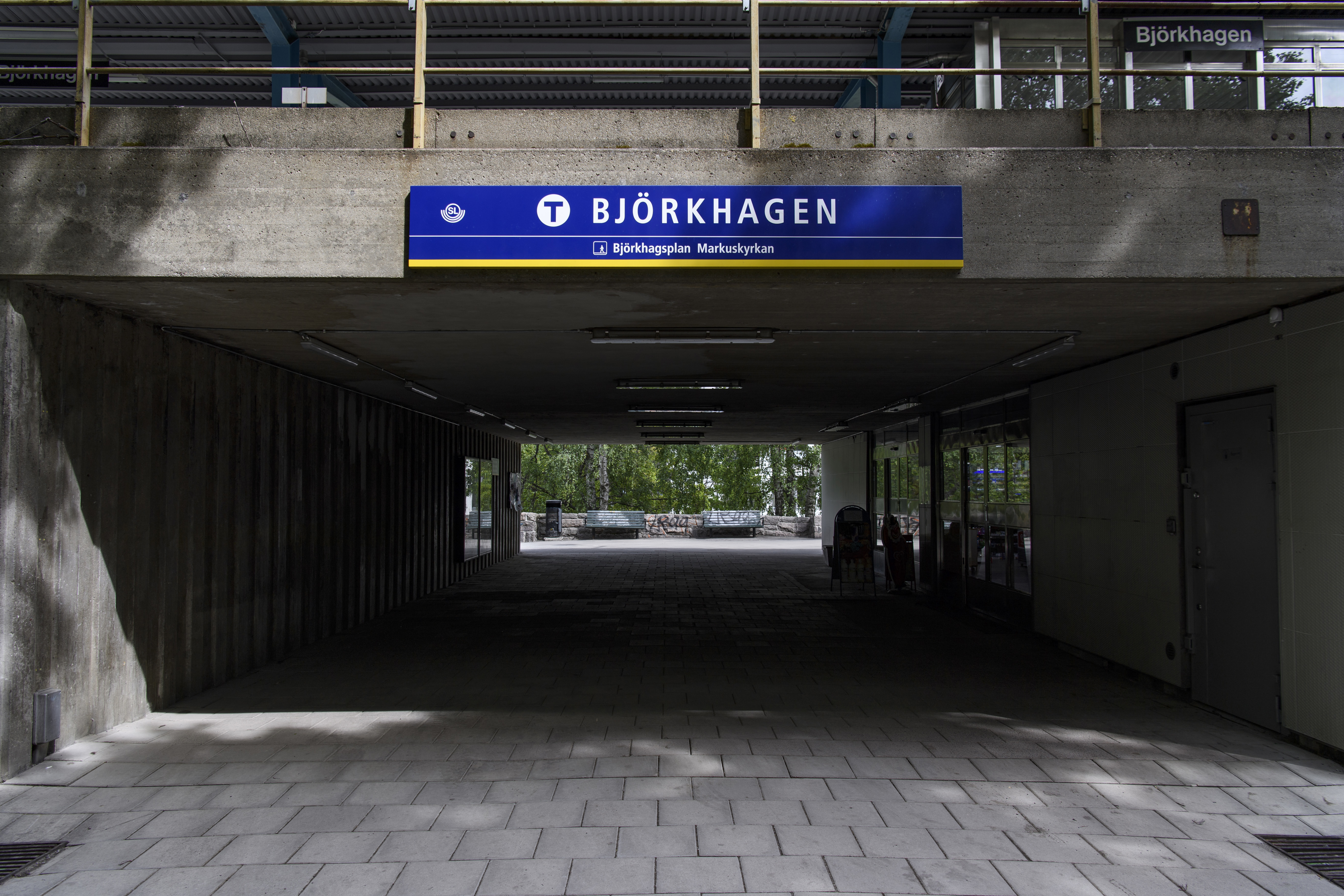 Björkhagens tunnelbanestation. Arkivbild. Foto: Oscar Olsson/TT