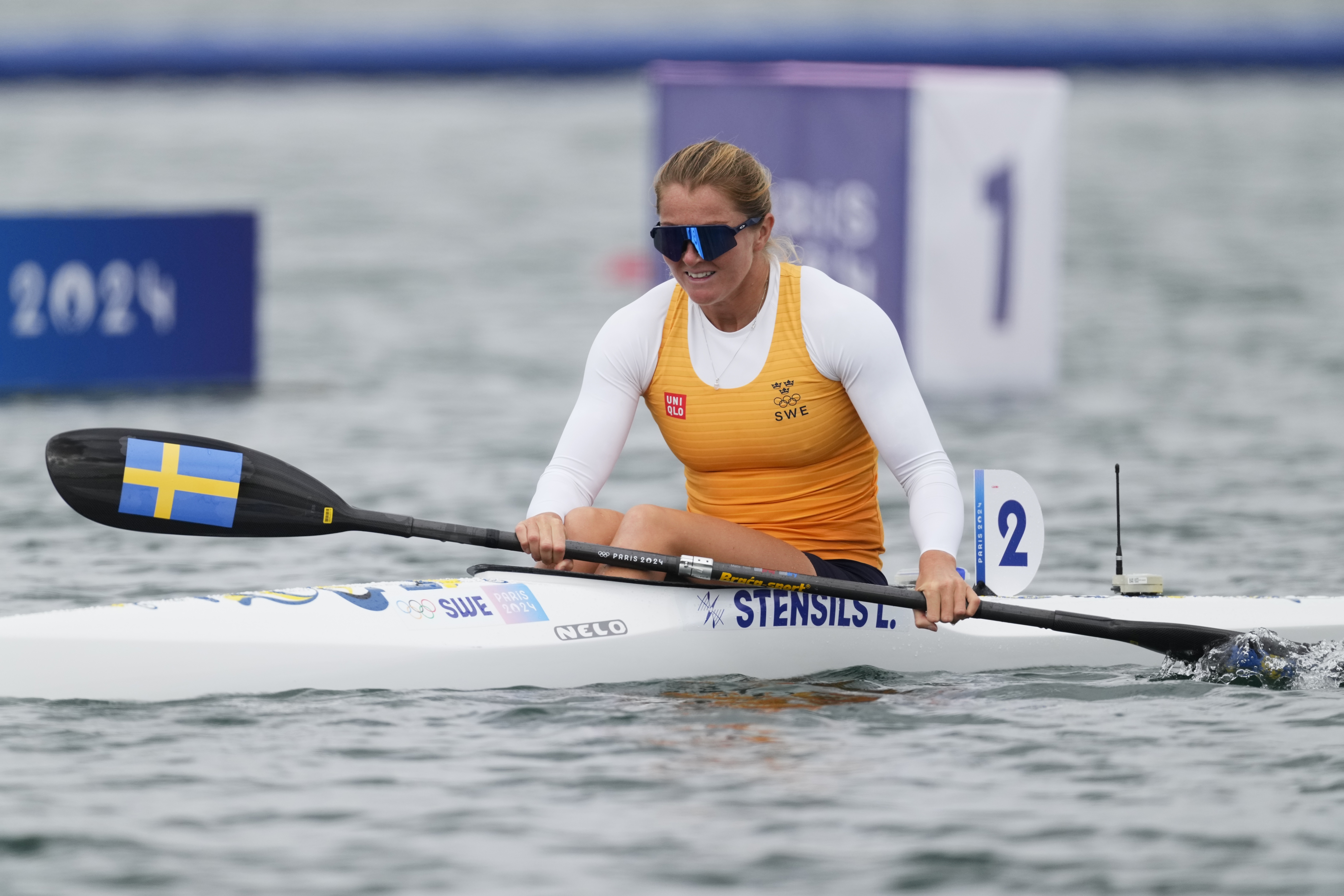 Linnea Stensils i OS-försöken. Foto: Lindsey Wasson/AP/TT