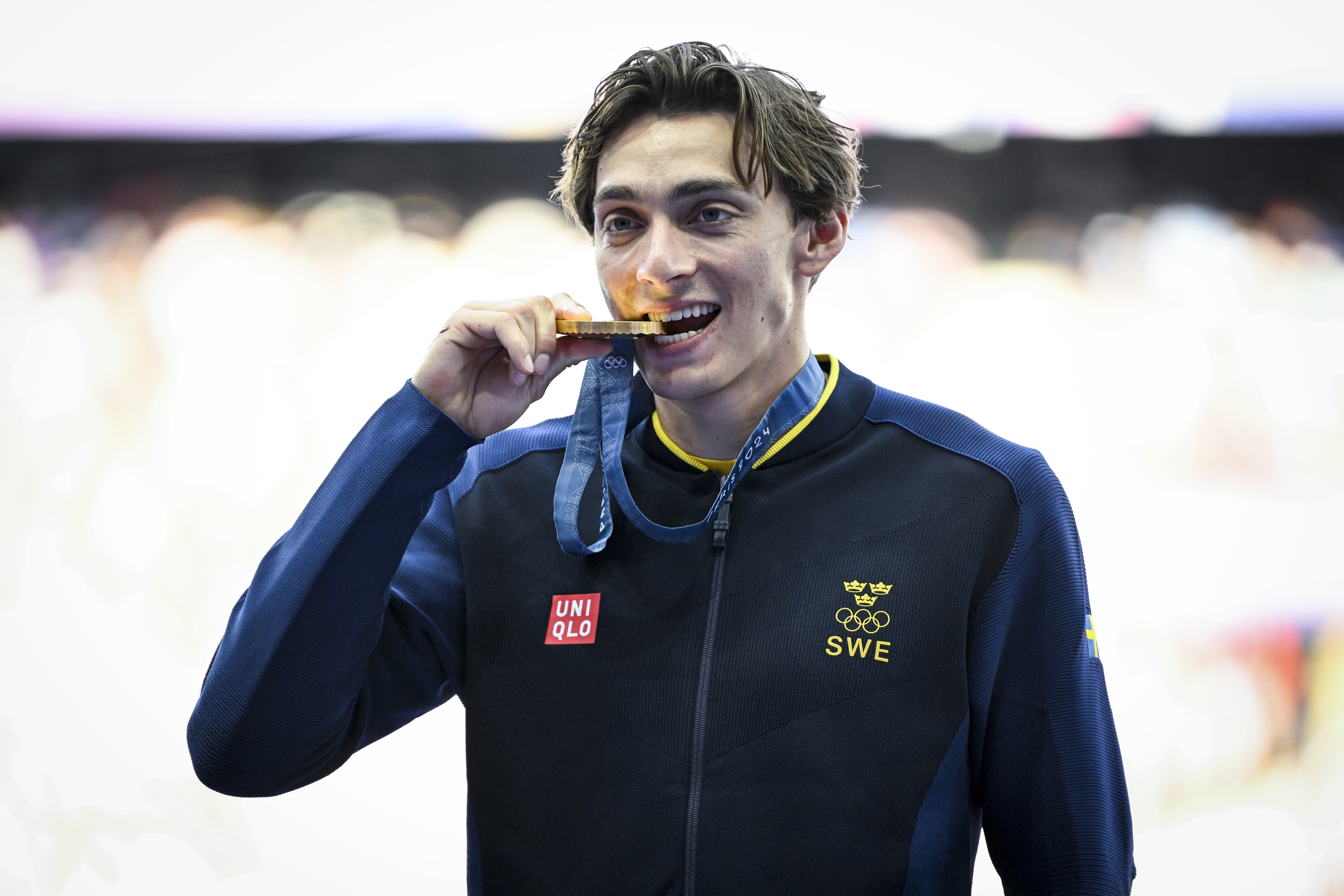 Stavhopparen Armand Duplantis tog ett av Sveriges fyra OS-guld i Paris. Foto: Jessica Gow/TT