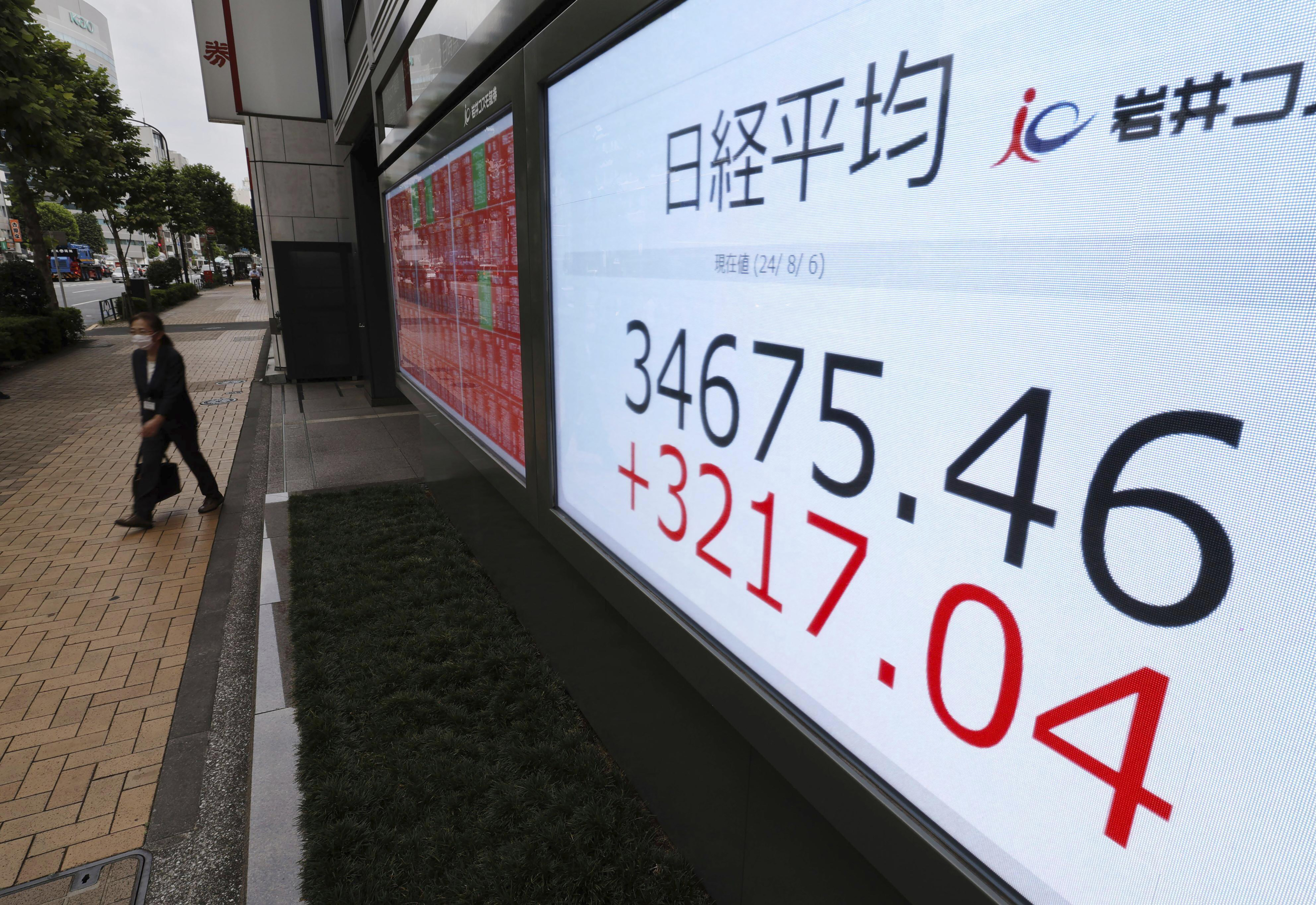 Det var blandat på Asienbörserna på tisdagen. Arkivbild. Foto: Kyodo News via AP/TT