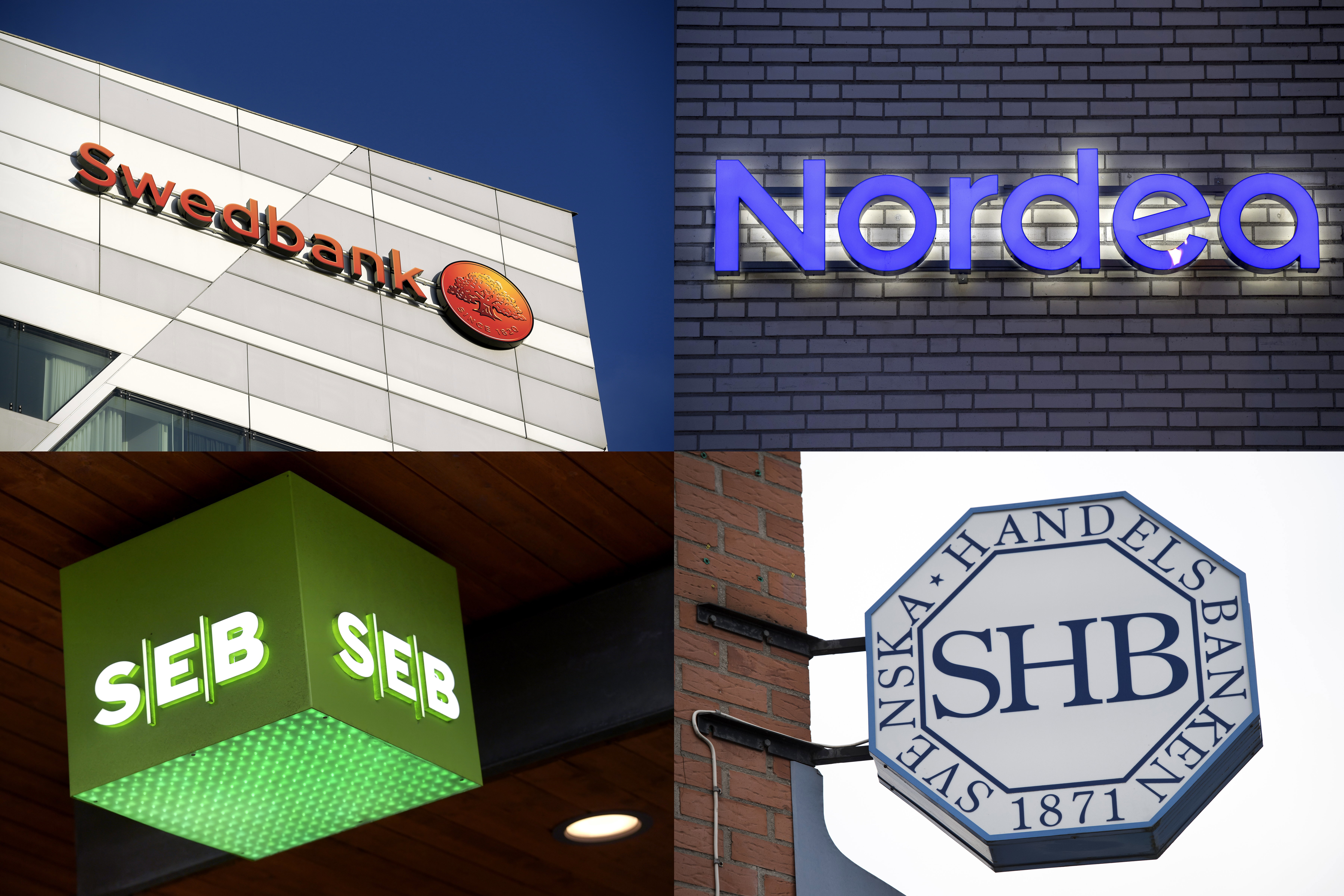 Storbankerna i Sverige utmanas av AI-satsningar och fintech-bolag. Bildmontage Foto: Janerik Henriksson/TT