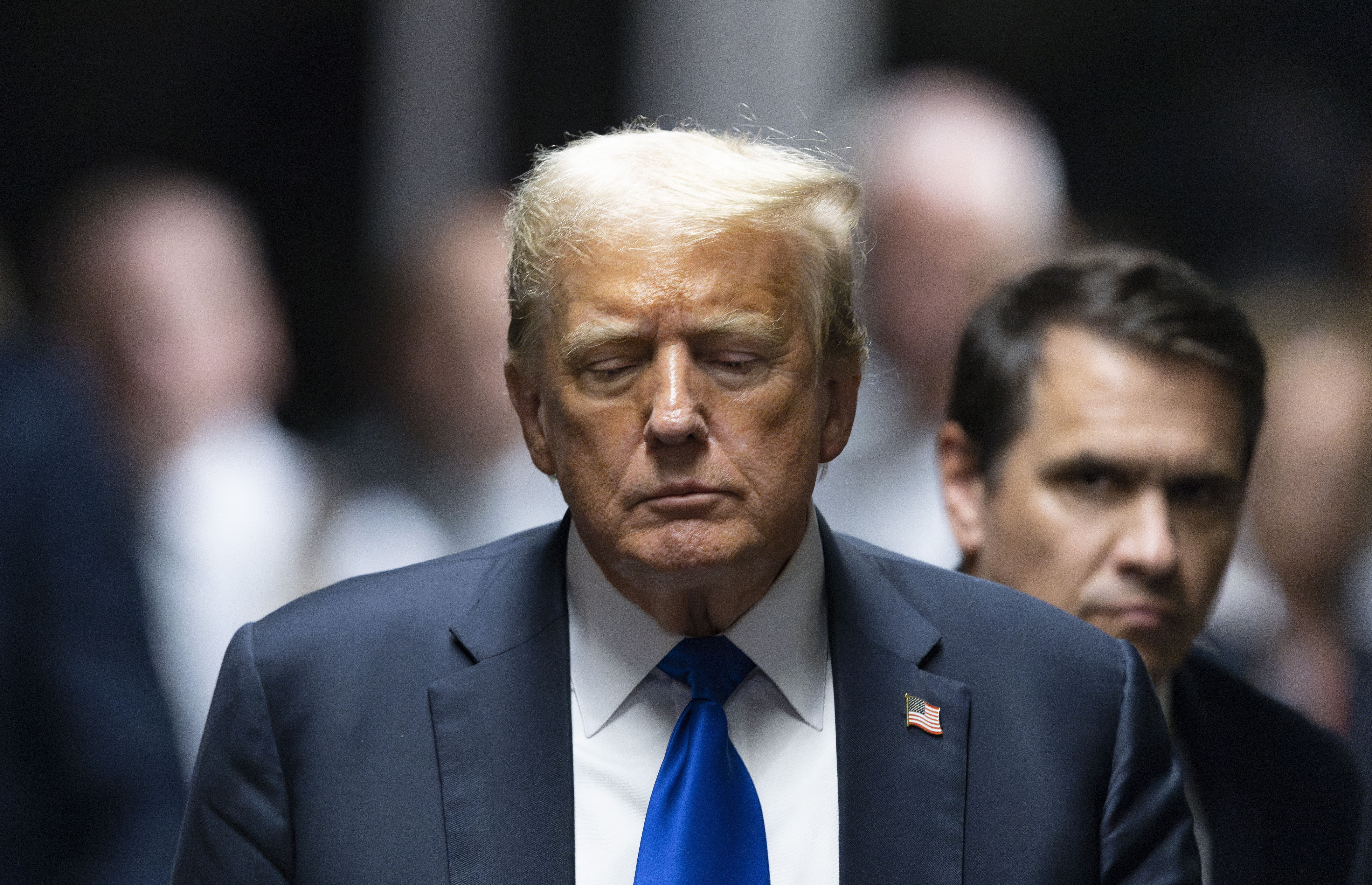 USA:s tidigare president Donald Trump i en tidigare rättegång. Arkivbild. Foto: Justin Lane/Pool via AP/TT
