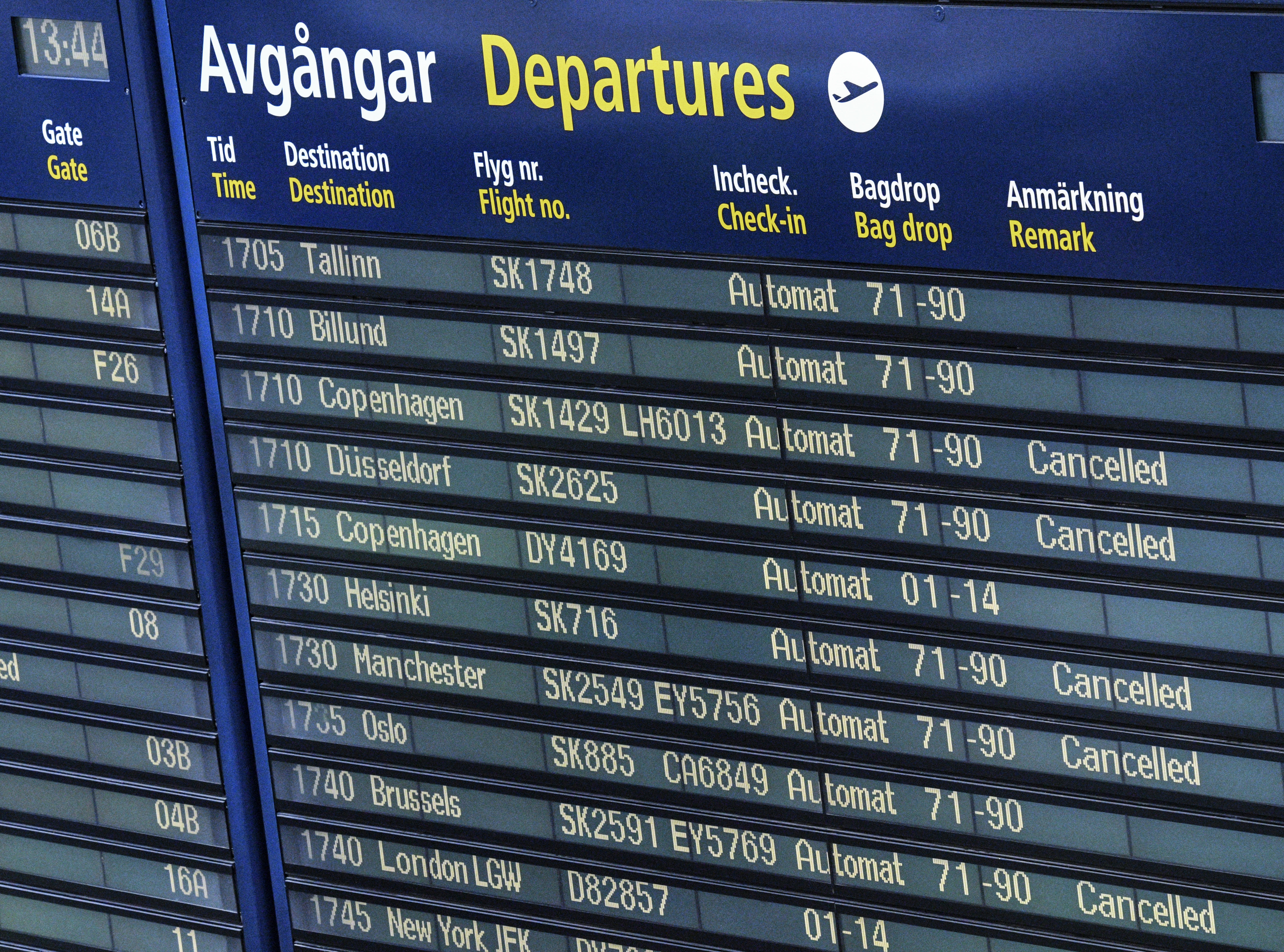 Flygtrafiken på Arlanda har stoppats efter larm om drönaraktivitet. Arkivbild. Foto: Johan Nilsson/TT