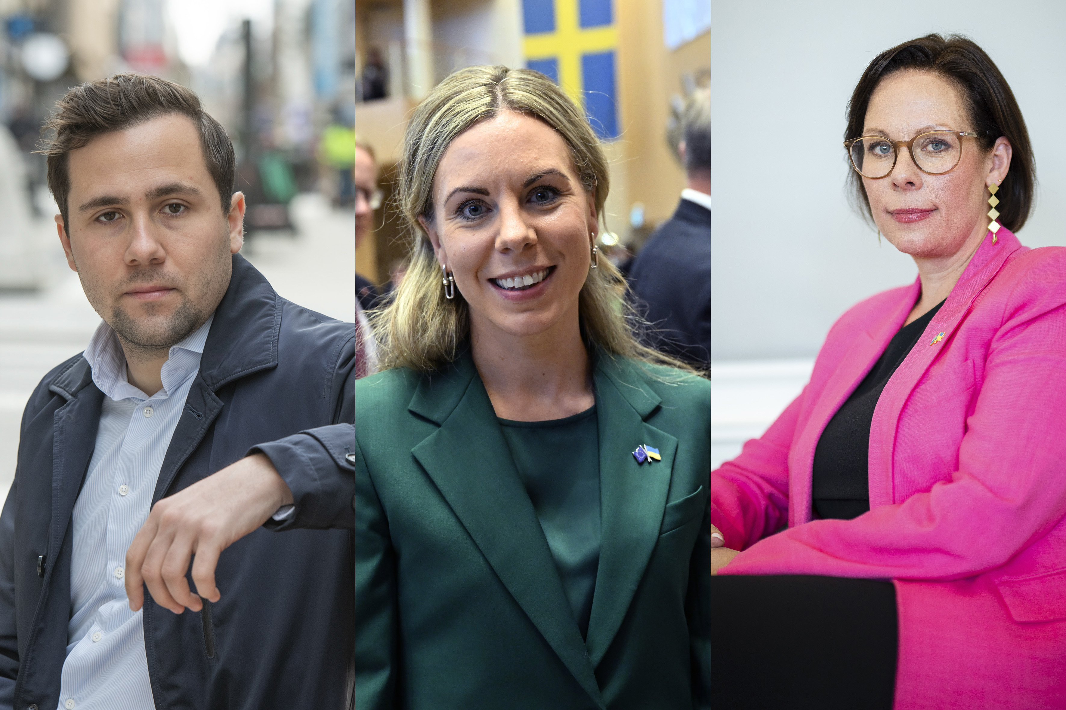 Regeringen får två nya statsråd: Benjamin Duosa (M) och Jessica Rosencrantz (M). Samtidigt blir Maria Malmer Stenergard (M) ny utrikesminister. Foto: Sofia Ekström / SvD , Magnus Lejhall/TT och Fredrik Sandberg/TT