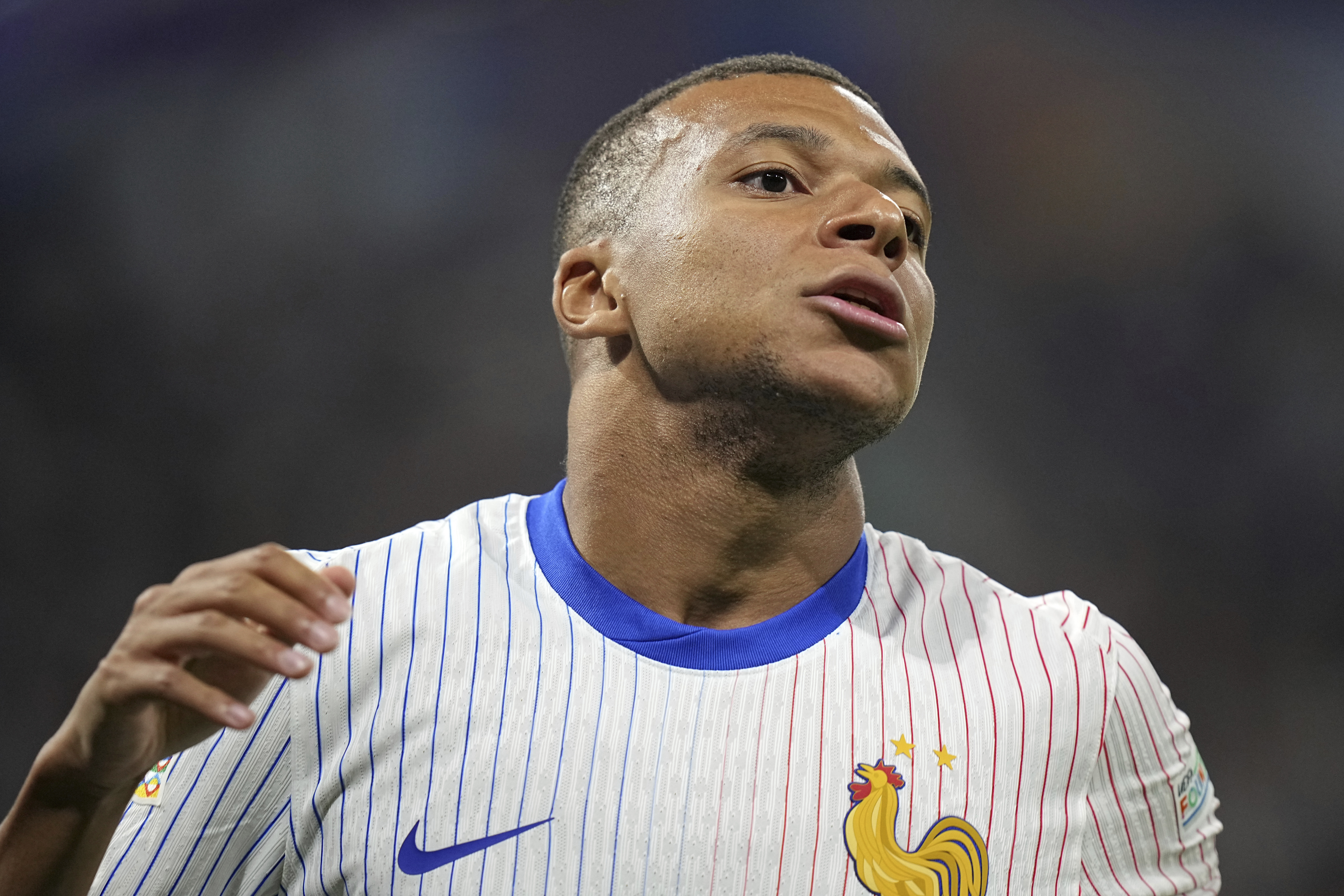 Kylian Mbappé under en match med det franska landslaget. Arkivbild. Foto: Laurent Cipriani/AP/TT