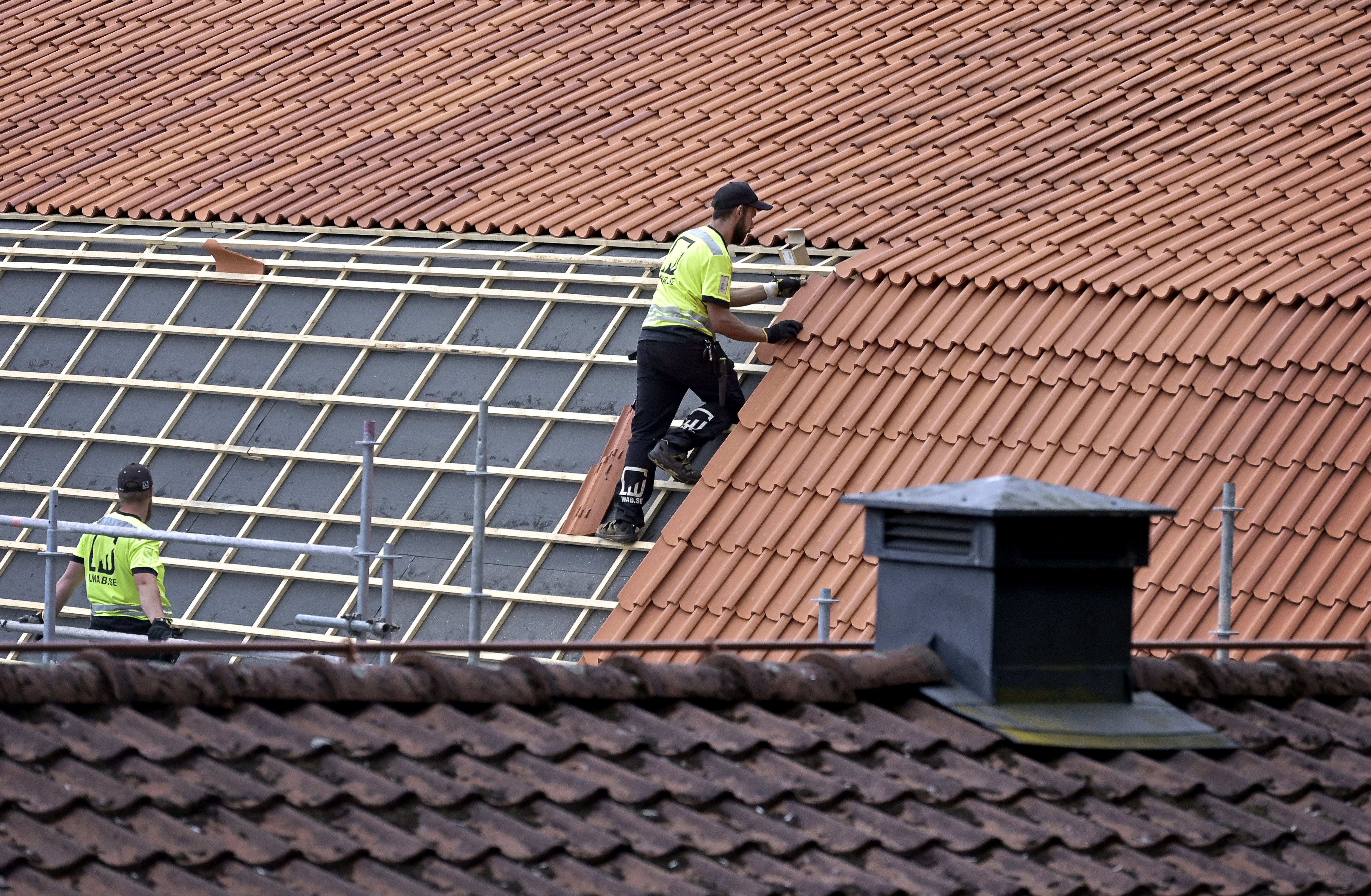 Lägre byggkostnader i augusti. Arkivbild Foto: Janerik Henriksson/TT