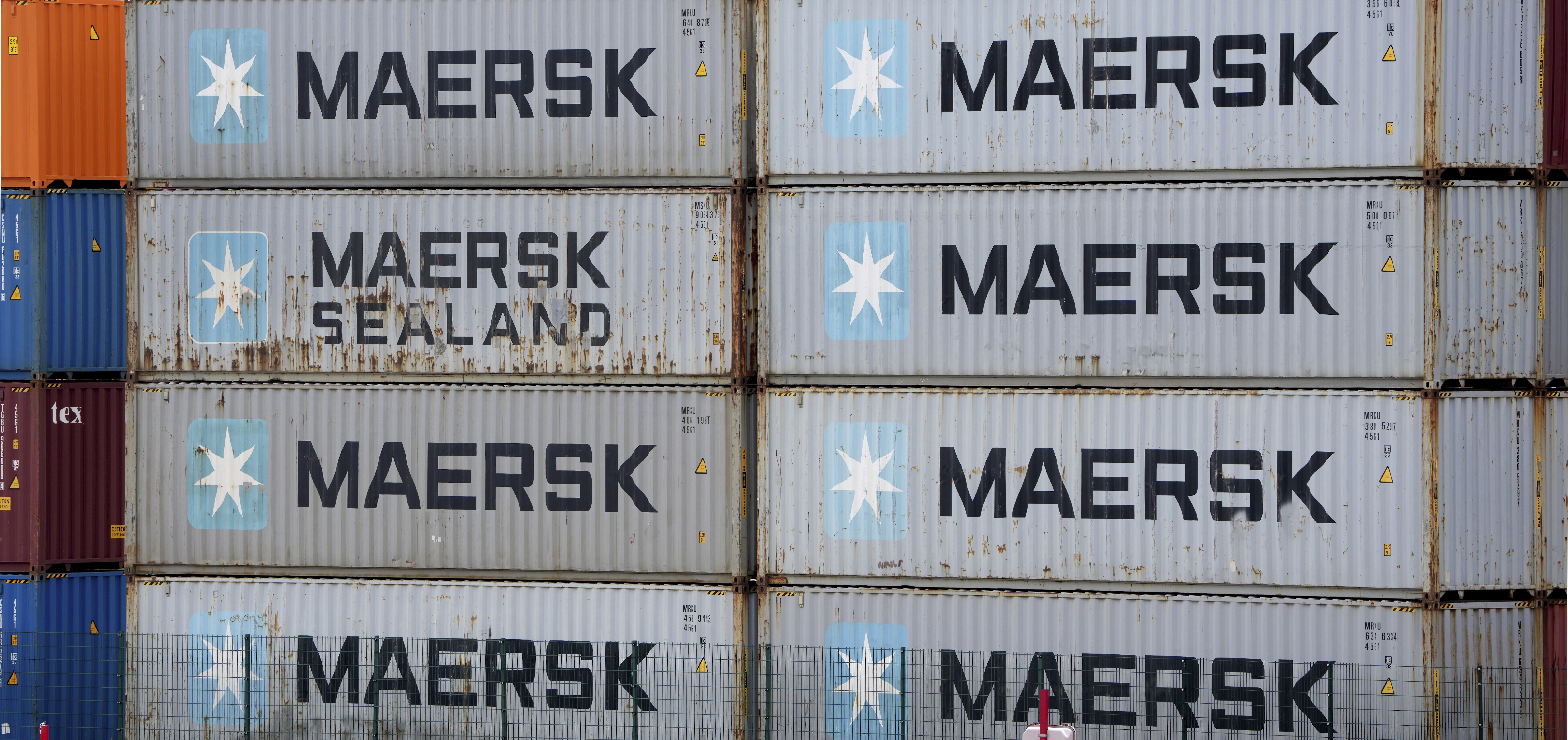 Rederiet Mærsks aktie lyfter på Köpenhamnsbörsen till följd av ökad risk för leveransstörningar. Arkivbild Foto: Michael Sohn AP/TT