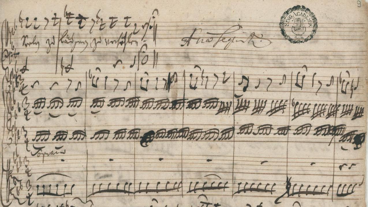 Bachs originalhandskrift av
sopranarian i kantat BWV (Bachförteckningsnummer) 105. Foto: Public Domain