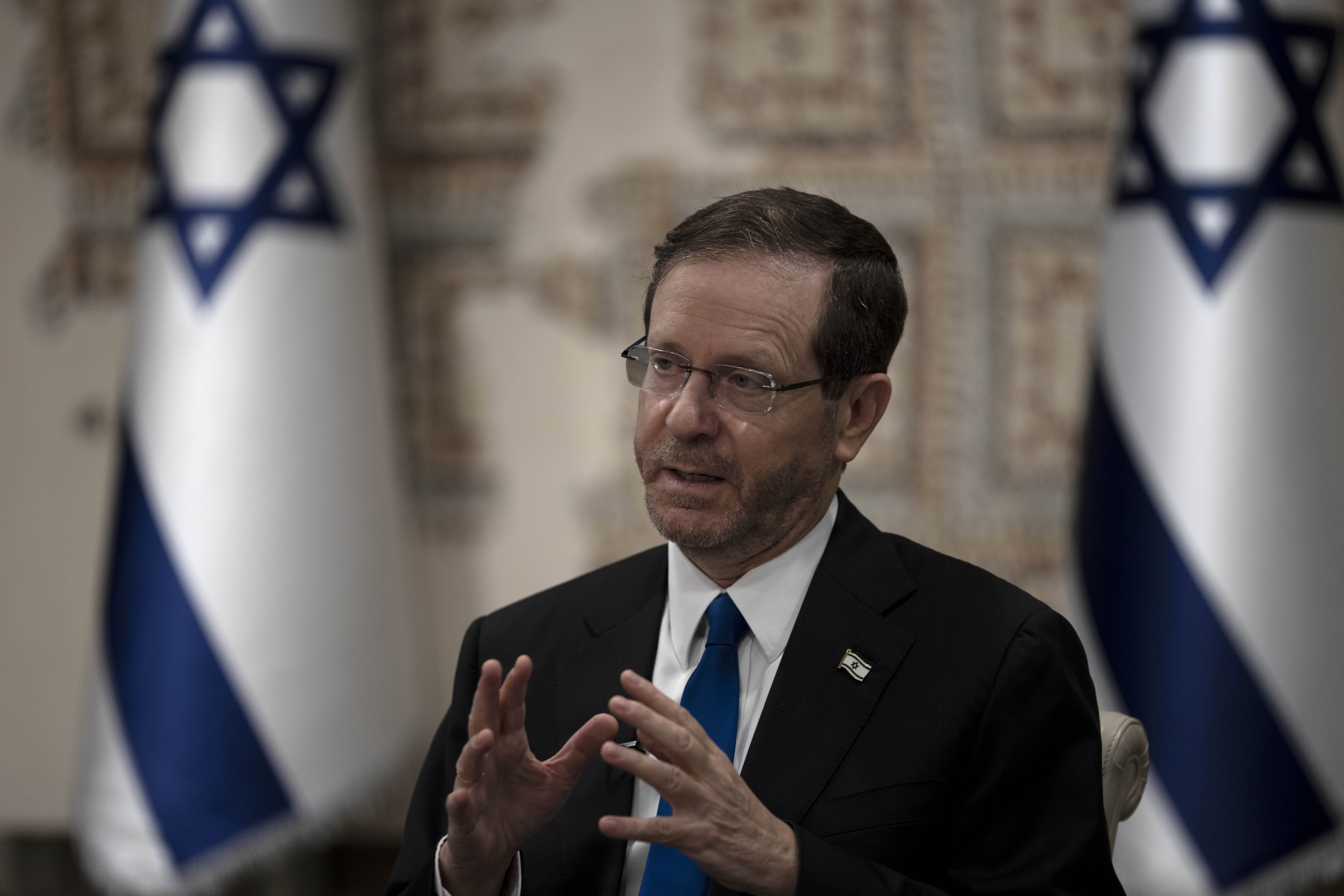 Israels president Isaac Herzog. Arkivbild. Foto: Maya Alleruzzo/AP/TT