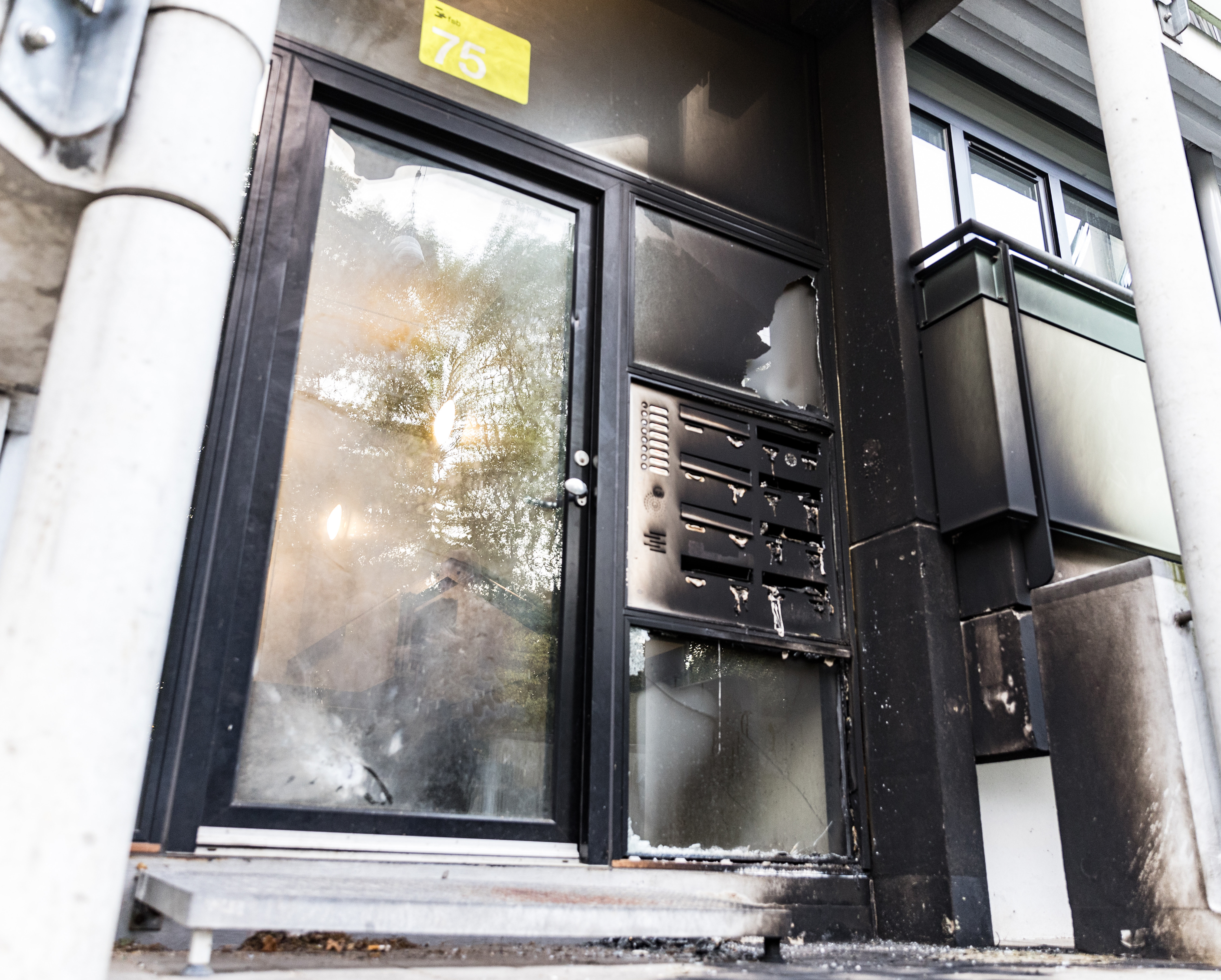 En explosion inträffade på måndagsmorgonen i Hellerup, Danmark. Platsen för explosionen ligger ca 500 meter från den israeliska ambassaden. Foto: Steven Knap/Scanpix/TT