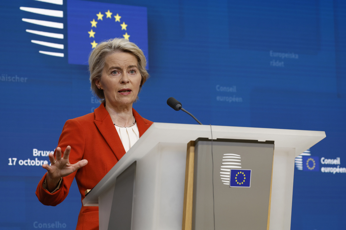 EU-kommissionens ordförande Ursula von der Leyen har fått en önskelista från EU-länderna om nya åtgärder kring asyl och migration. Arkivbild. Foto: Geert Vanden Wijngaert/AP/TT