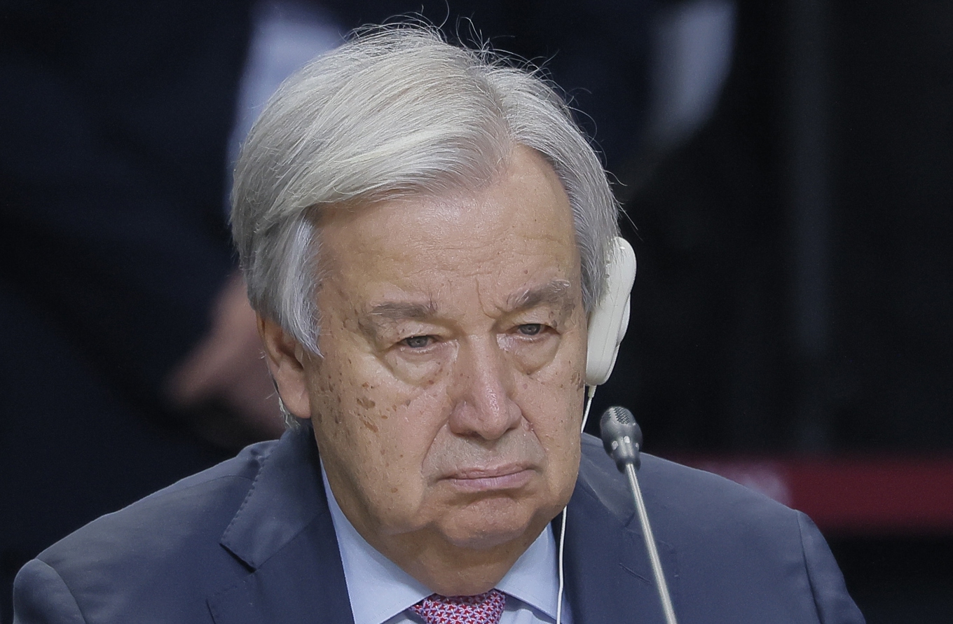 FN:s generalsekreterare António Guterres "chockeras" av situationen i norra Gaza. Arkivbild. Foto: Maxim Shemetov/AP/TT