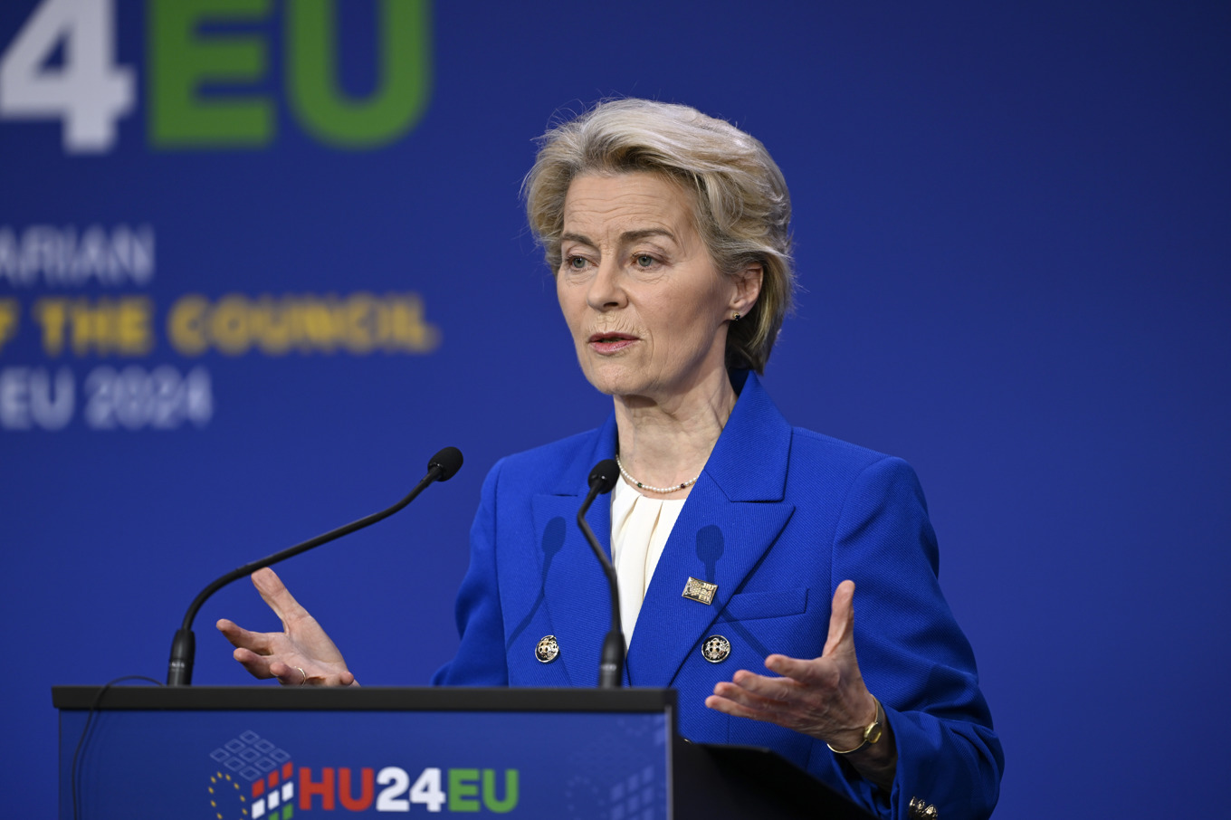 EU-kommissionens Ursula von der Leyen är en av många som inte kommer till COP29 i Azerbajdzjan. Arkivbild. Foto: Denes Erdos/AP/TT