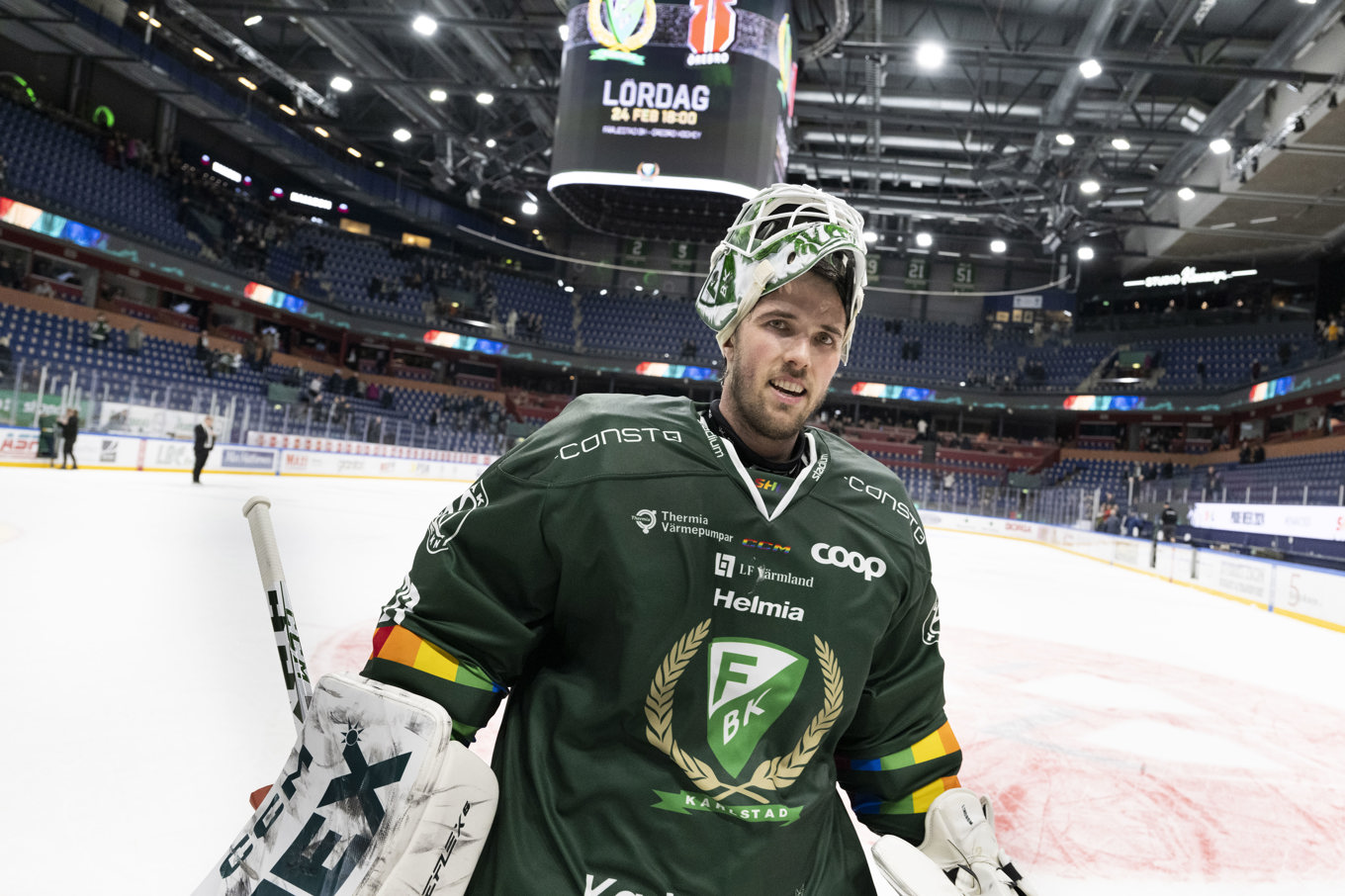 Färjestads målvakt Max Lagacé. Arkivbild. Foto: Tommy Pedersen/TT