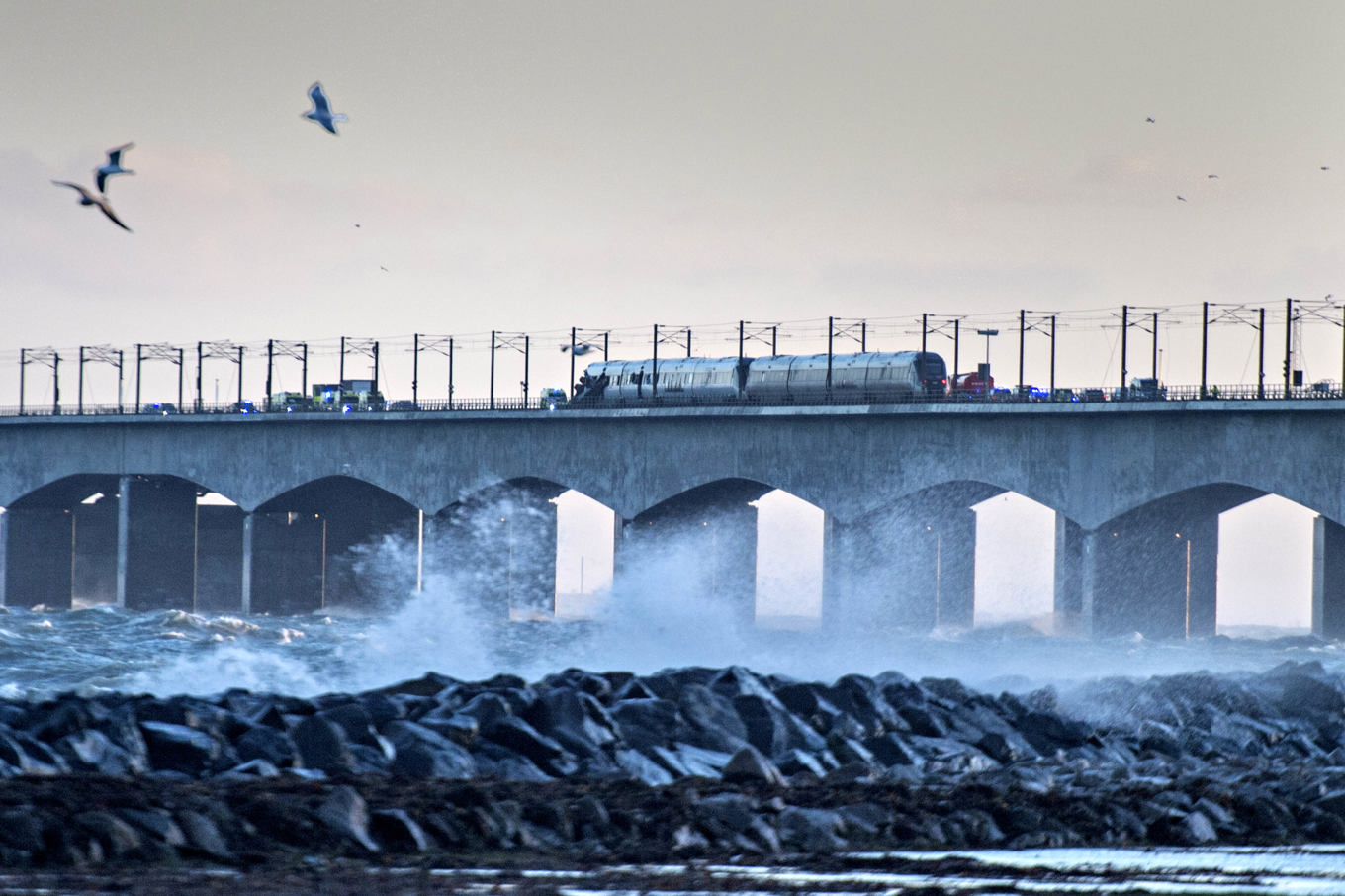 Staden Nyborg ligger invid Stora Bältbron i Danmark. Arkivbild. Foto: Michael Bager/Ritzau Scanpix/TT