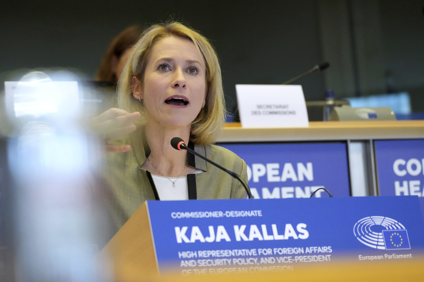 Estniska Kaja Kallas. Bild från i november. Foto: Virginia Mayo/AP/TT
