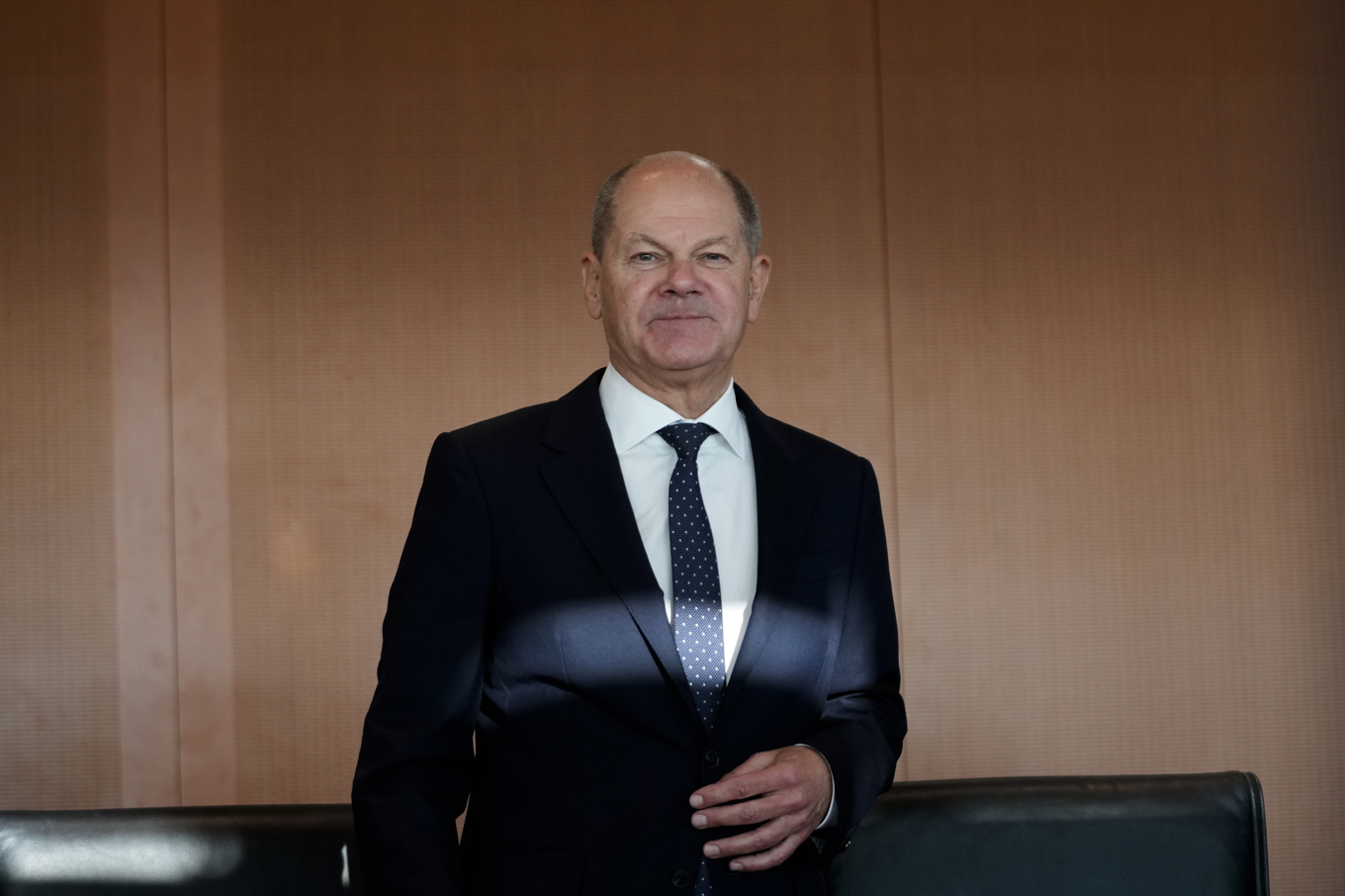 Tysklands förbundskansler Olaf Scholz besöker Kiev. Arkivbild från förra veckan. Foto: Markus Schreiber/AP/TT