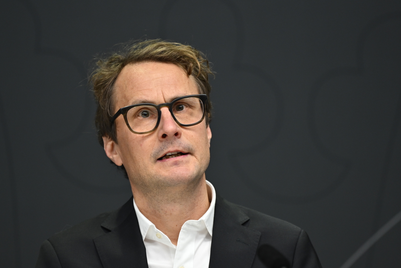 Utredare Albin Kainelainen, under en pressträff där en utredning om hyresmodeller för vissa kulturfastigheter presenteras. Foto: Anders Wiklund/TT