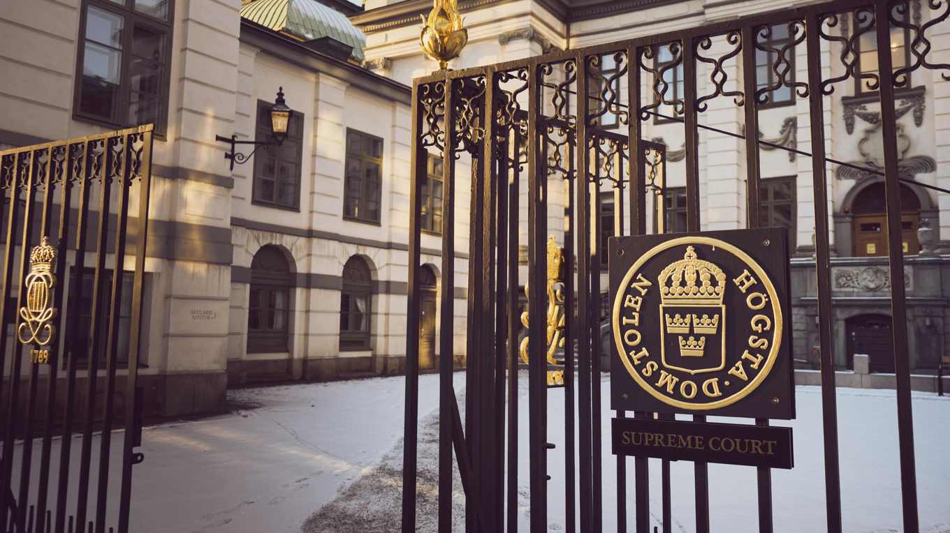 Högsta domstolen är den högsta instansen av de allmänna domstolarna i Sverige. Domstolens huvuduppgift är att skapa prejudikat.
Foto: Johan Landquist Luxemburg